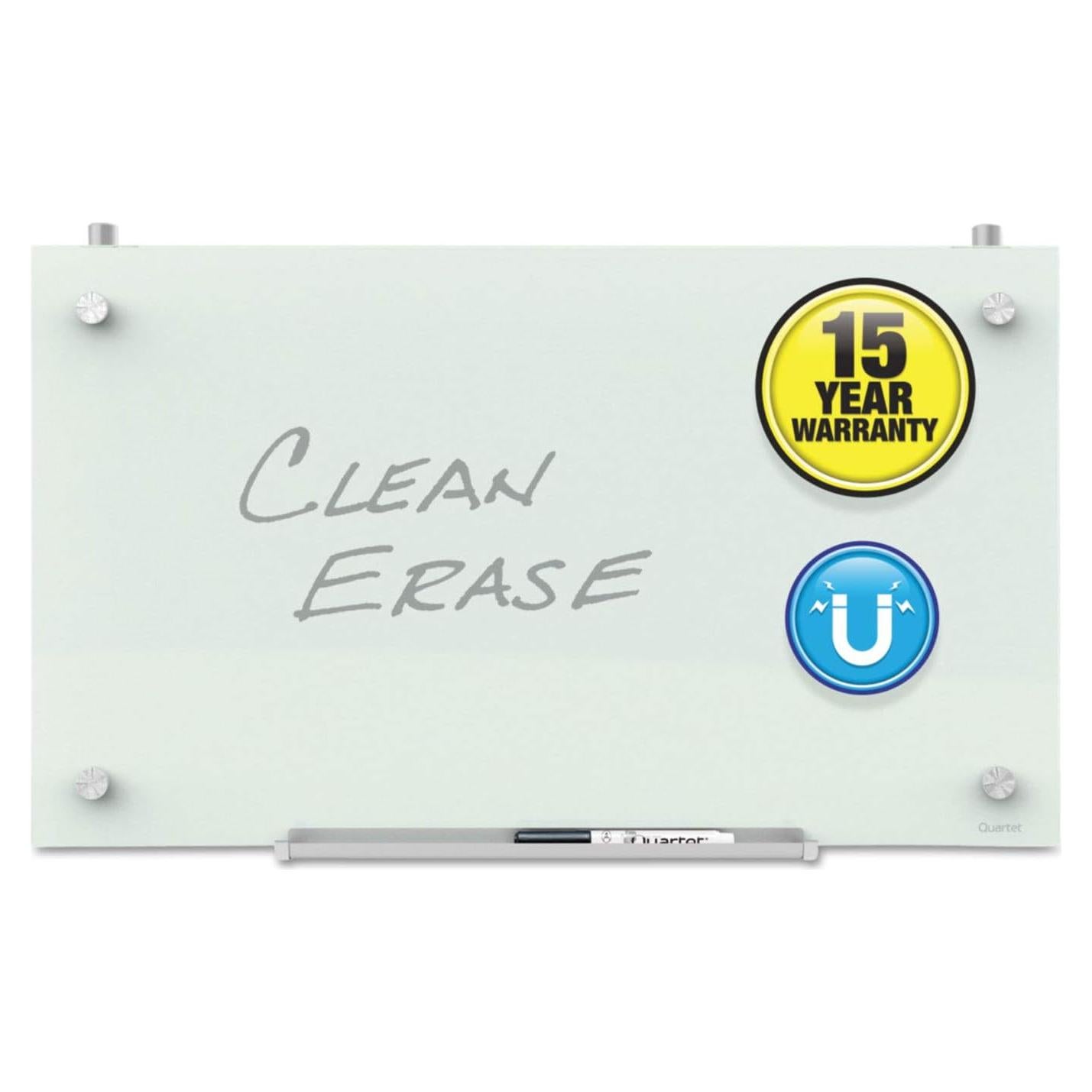 Pizarra Blanca Magnética Quartet 76.2x45.7cm Vidrio Templado