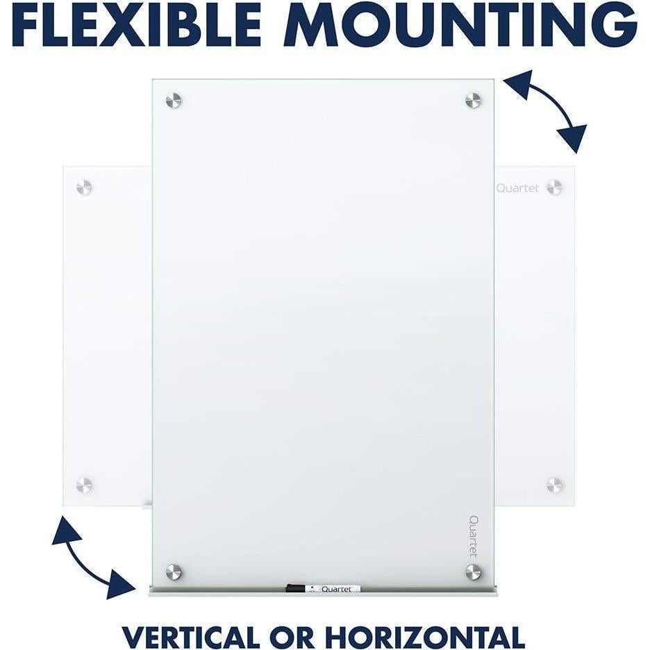 Pizarra Blanca Magnética Quartet 76.2x45.7cm Vidrio Templado