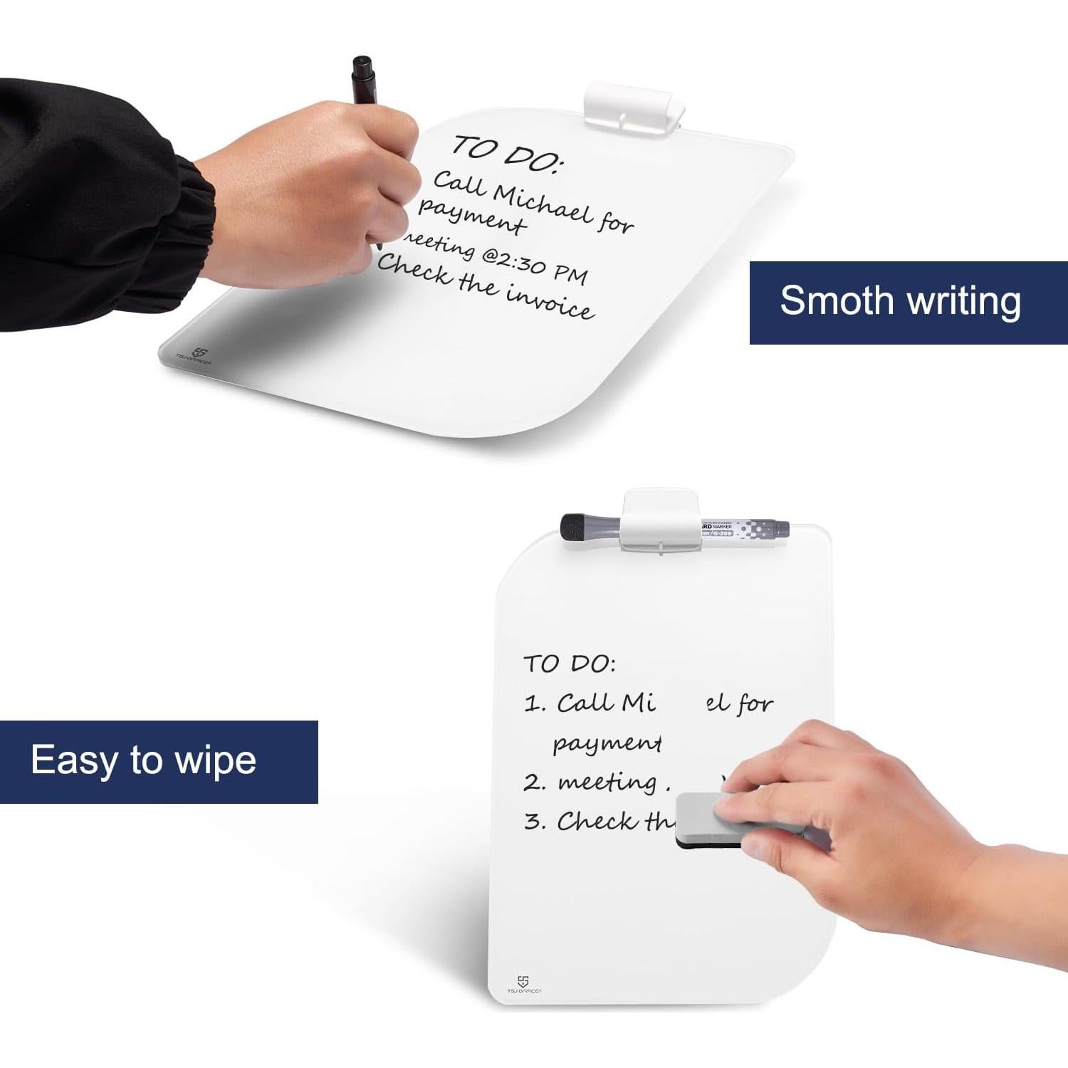 Pizarra Blanca de Escritorio TSJ OFICINA 30x20 cm Vidrio Borrable