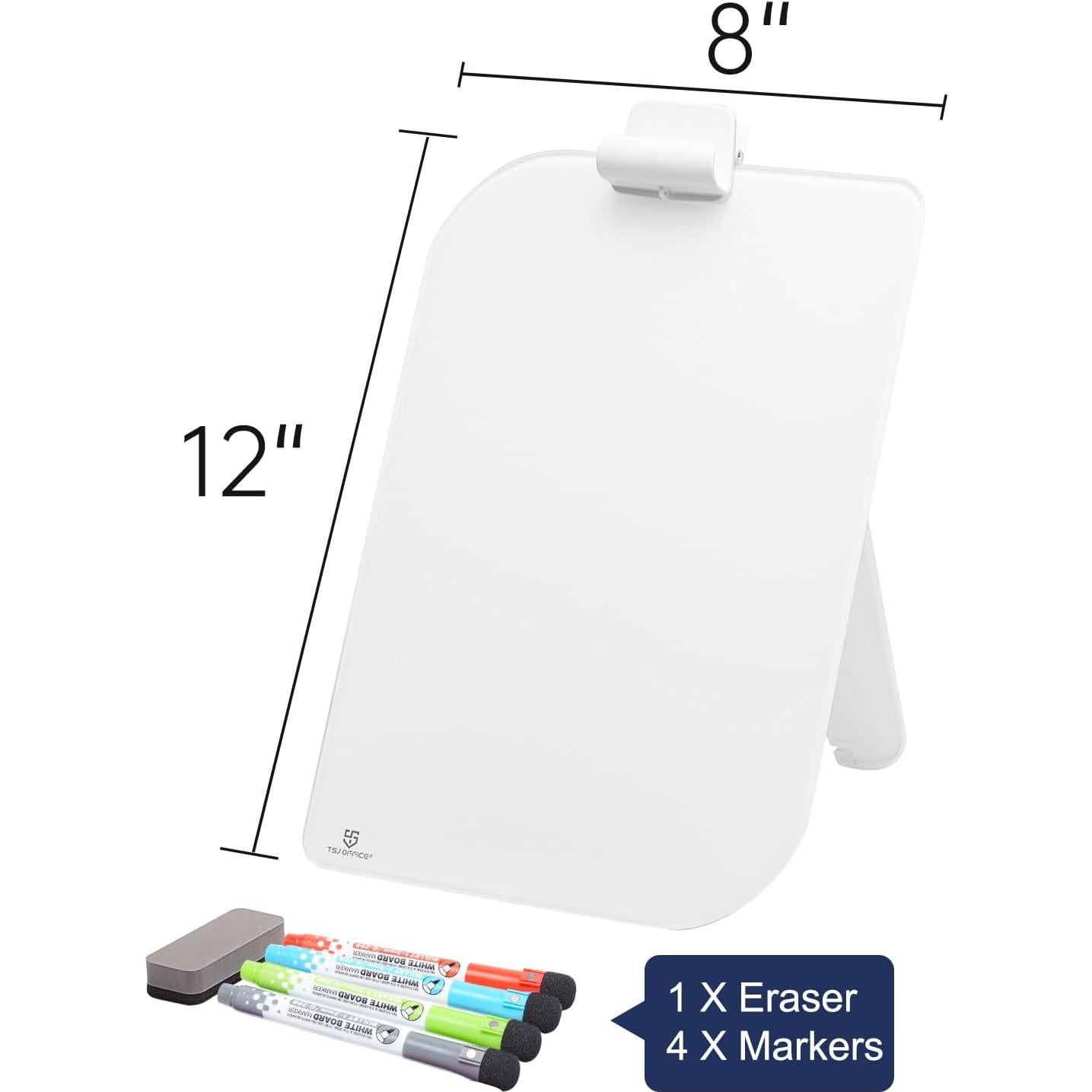 Pizarra Blanca de Escritorio TSJ OFICINA 30x20 cm Vidrio Borrable