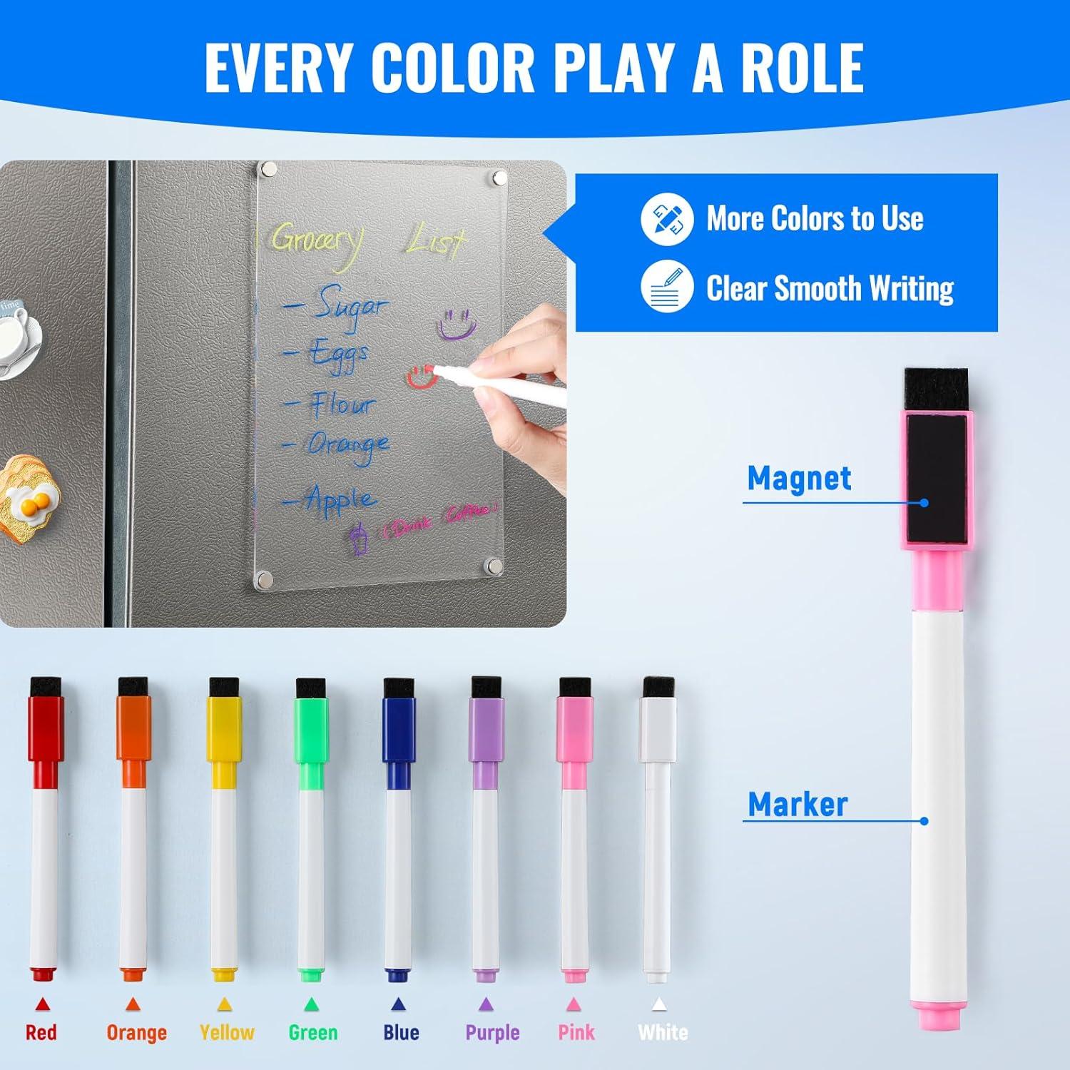 Paquete de 2 Tableros Magnéticos Acrílicos 30.48x20.32cm LANDNEOO