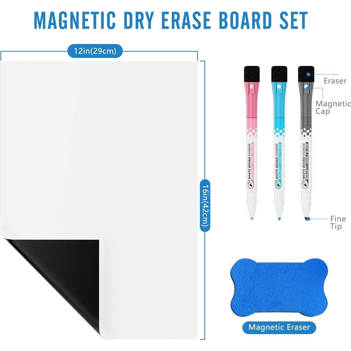 Pizarra Magnética Borrado en Seco JinHuiCheng 30x40 cm