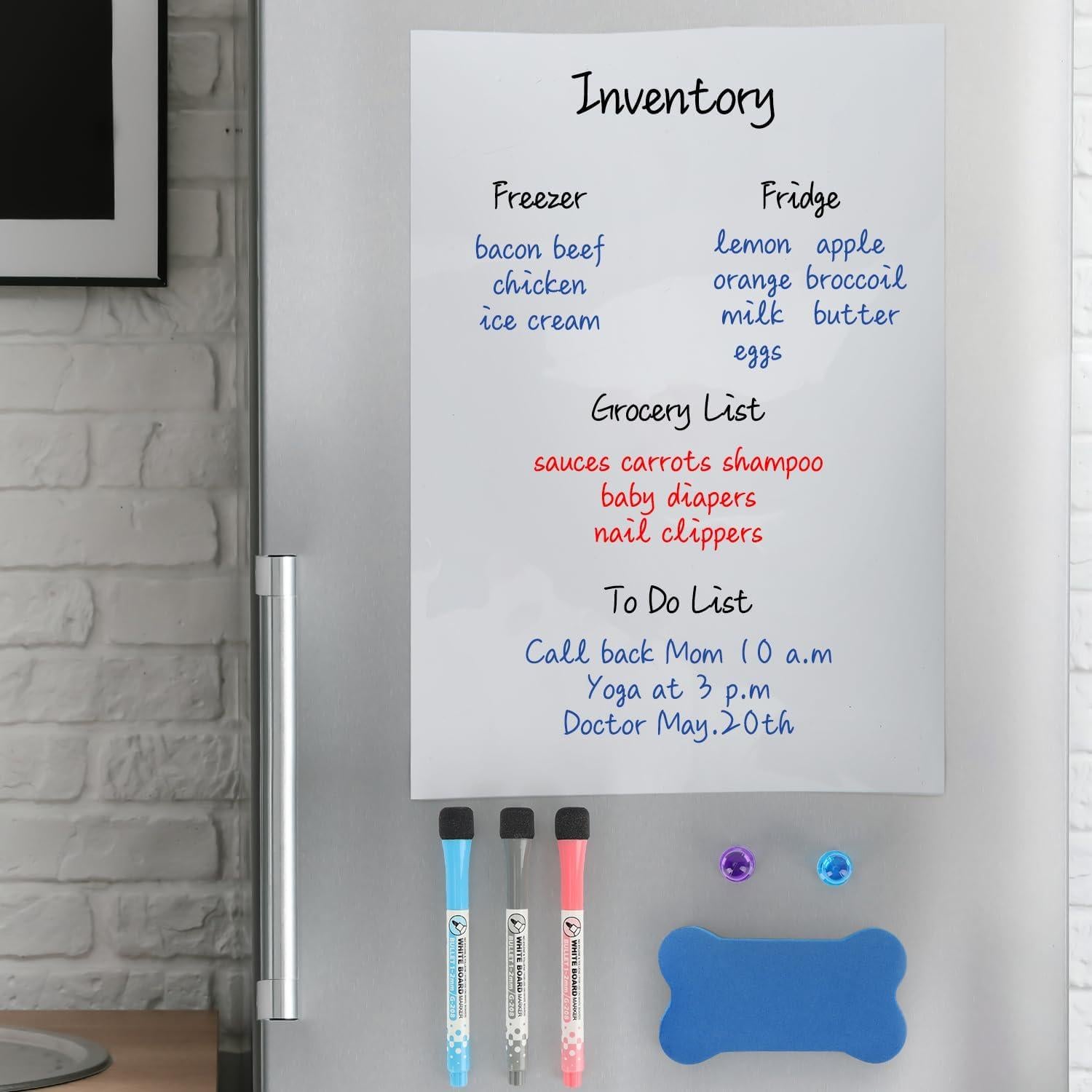 Pizarra Magnética Borrado en Seco JinHuiCheng 30x40 cm