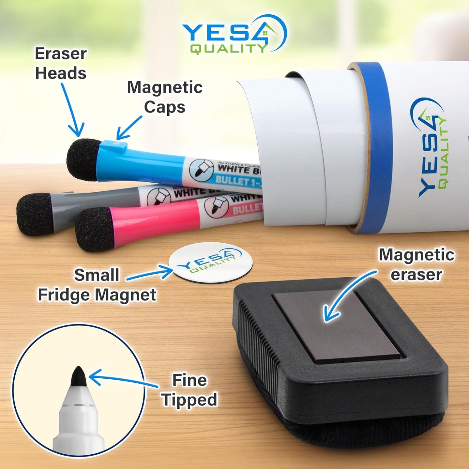 Pizarra Blanca Magnética para Nevera Yes4Quality 48.3x33 cm