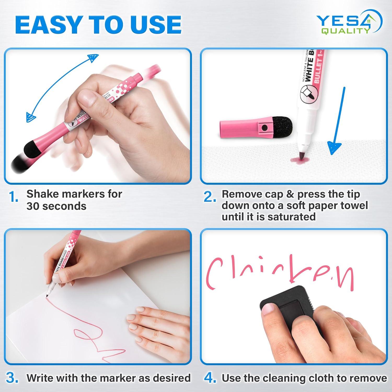 Pizarra Blanca Magnética para Nevera Yes4Quality 48.3x33 cm