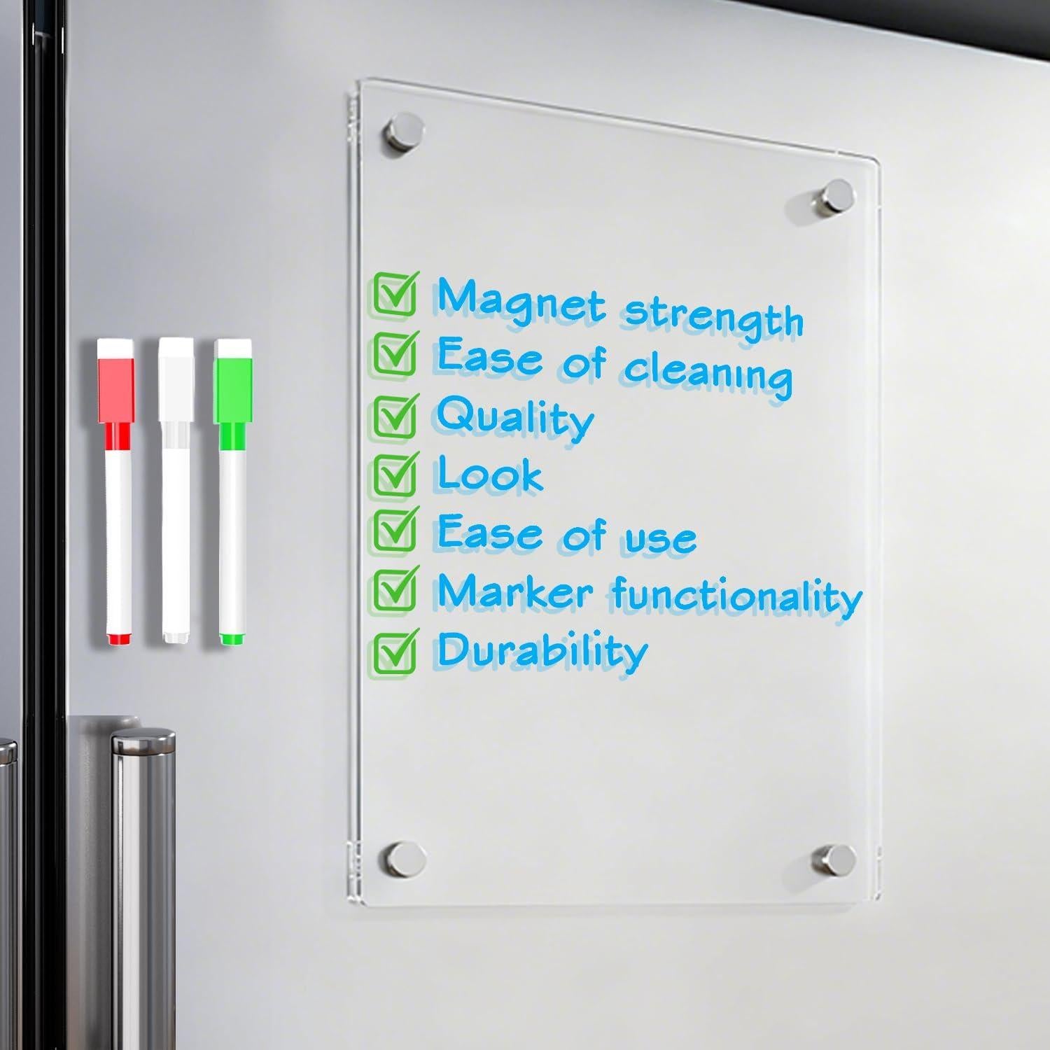 Tablero Magnético Acrílico Transparente Artilife 30x20 cm