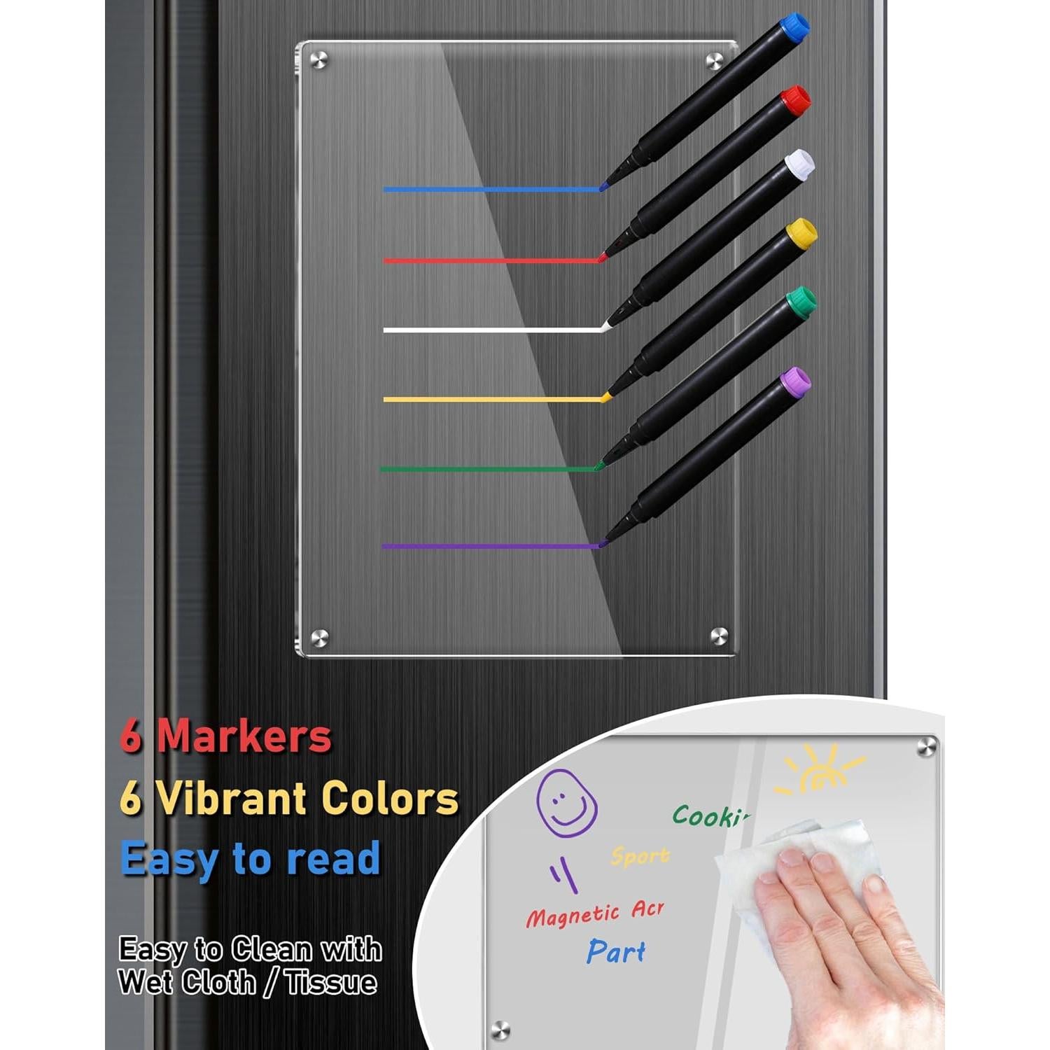 Tablero Magnético de Borrado en Seco Bamandan 30x20cm Transparente