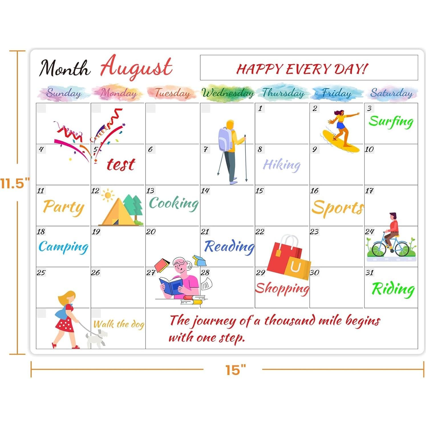 Calendario Magnético Borrado en Seco MaaIbok 38x29 cm