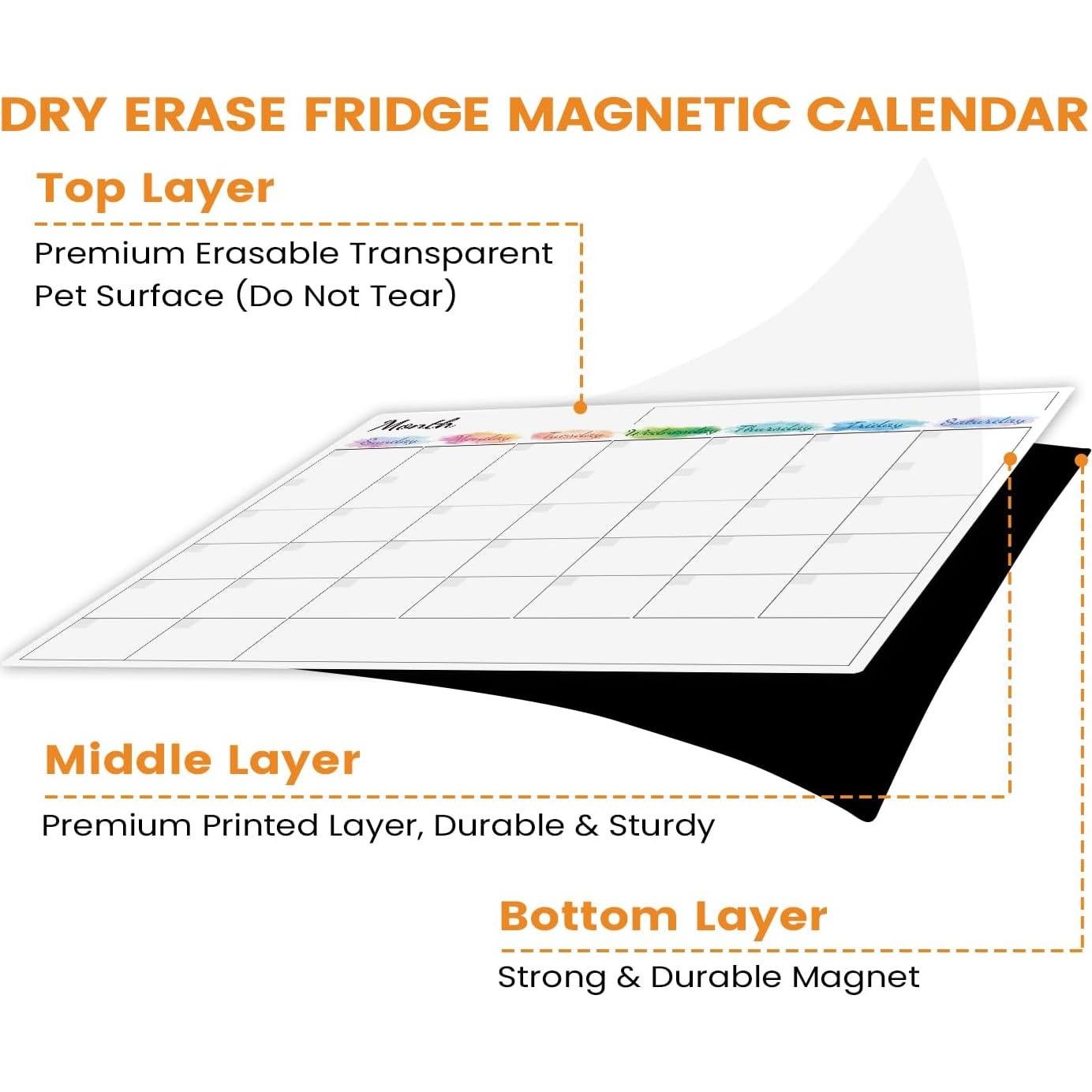 Calendario Magnético Borrado en Seco MaaIbok 38x29 cm