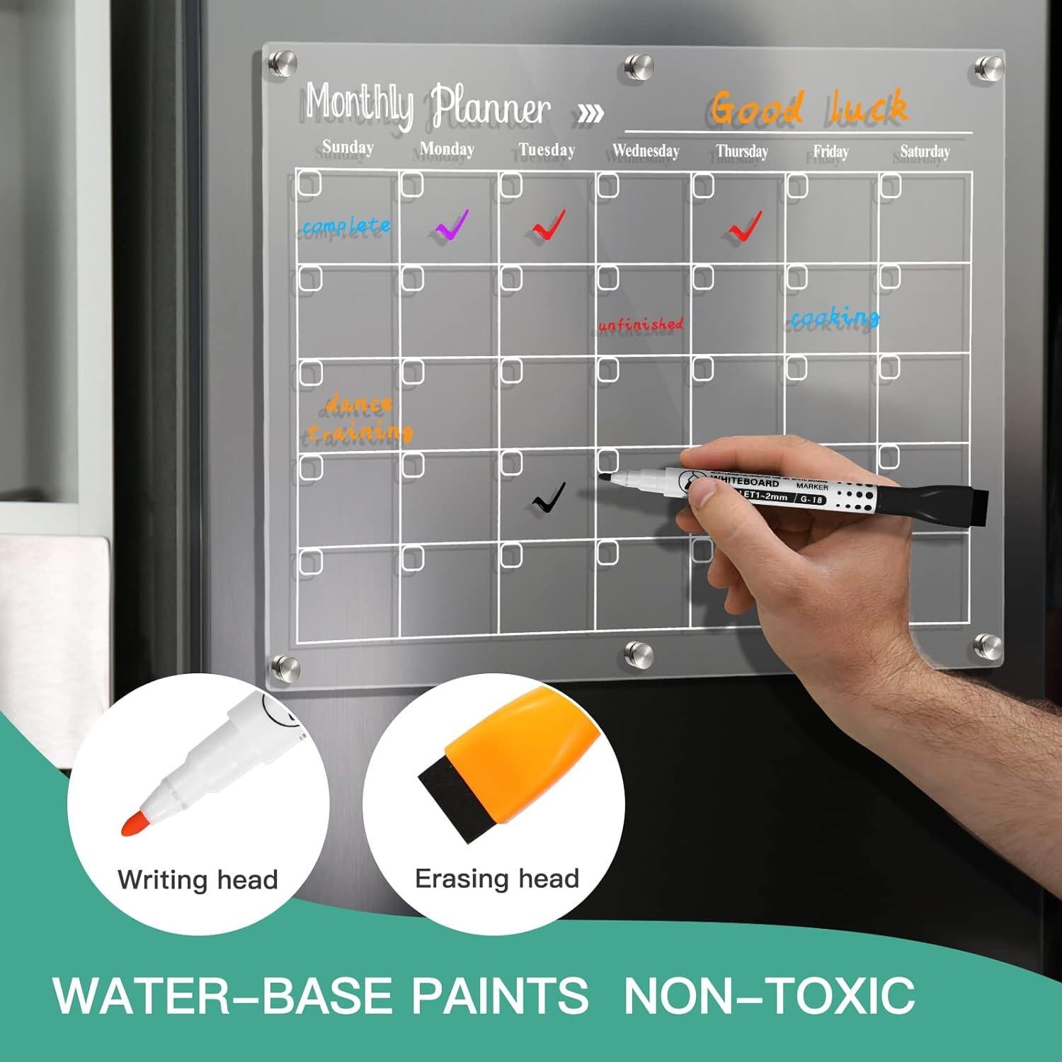 Set de 3 Tableros Magnéticos Acrílicos LCPCX para Refrigerador