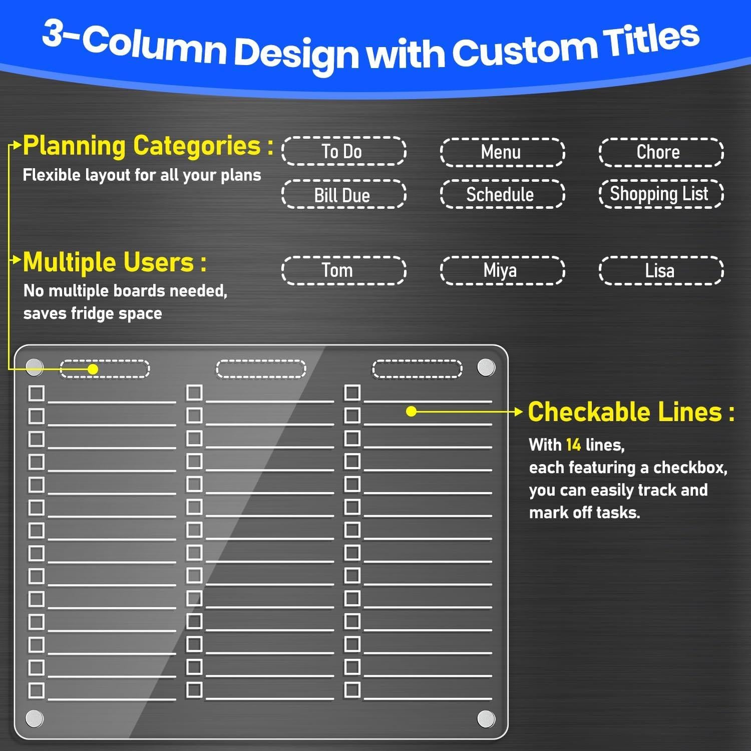 Pizarra Magnética Borrable PigPotParty 30.5x24.1cm con 8 Marcadores