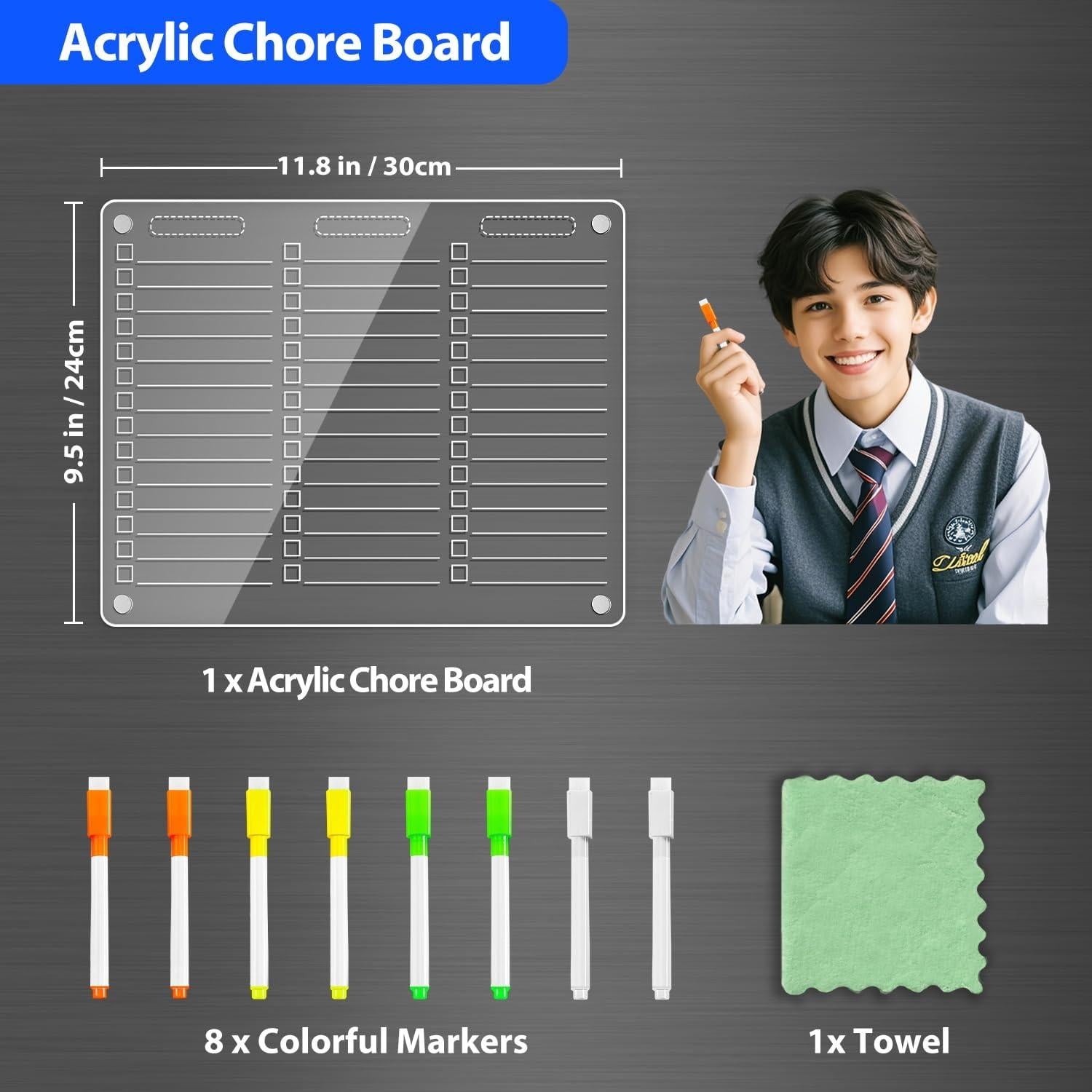 Pizarra Magnética Borrable PigPotParty 30.5x24.1cm con 8 Marcadores