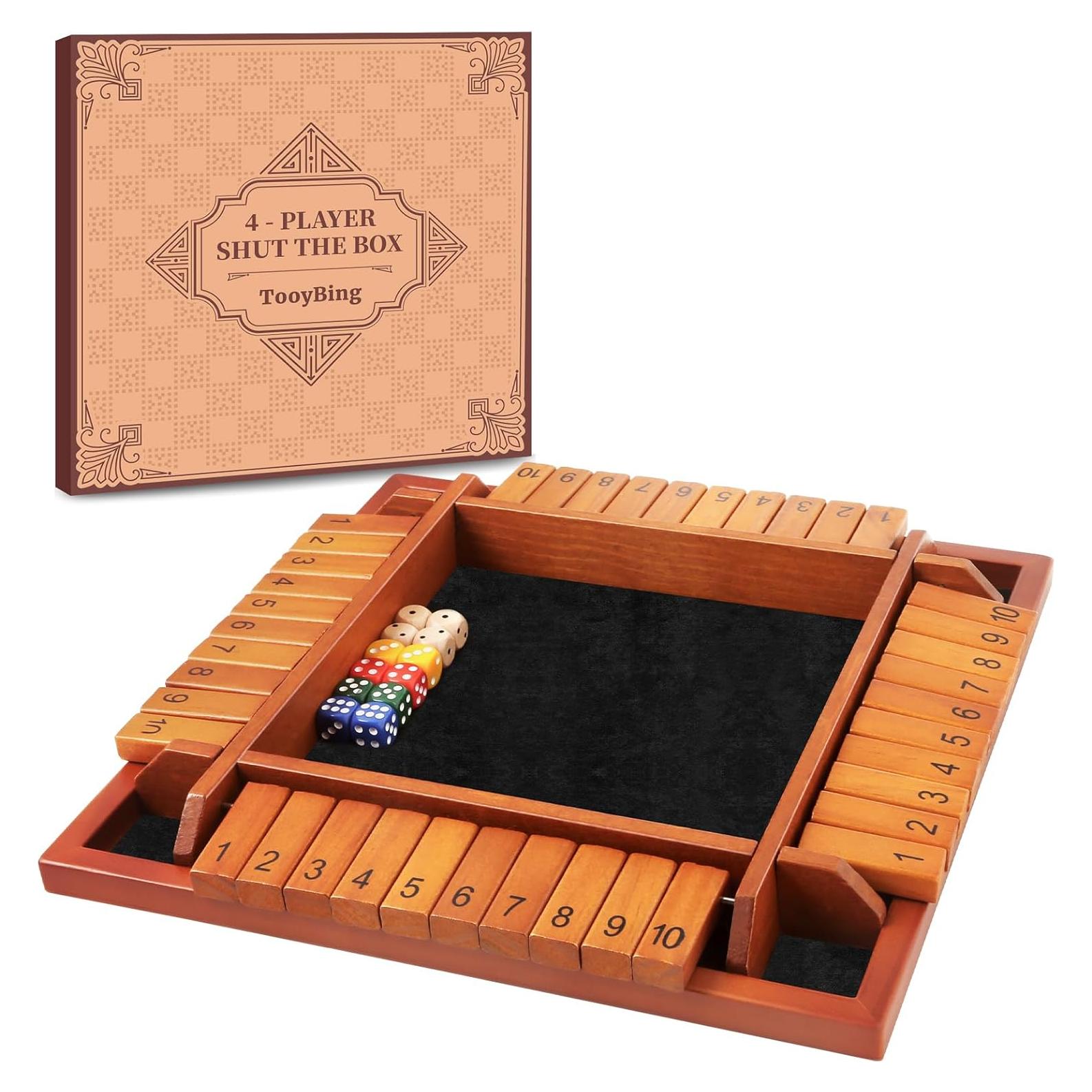 Juego de Mesa Shut The Box TooyBing para 4 Jugadores