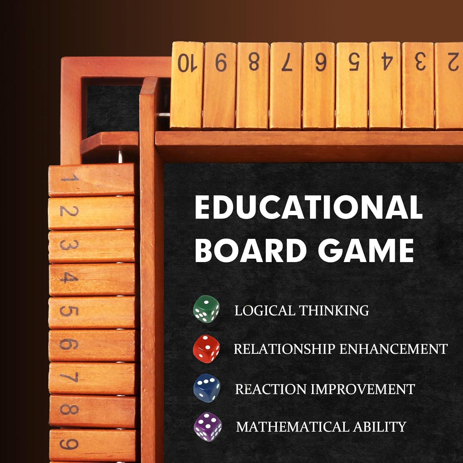 Juego de Mesa Shut The Box TooyBing para 4 Jugadores