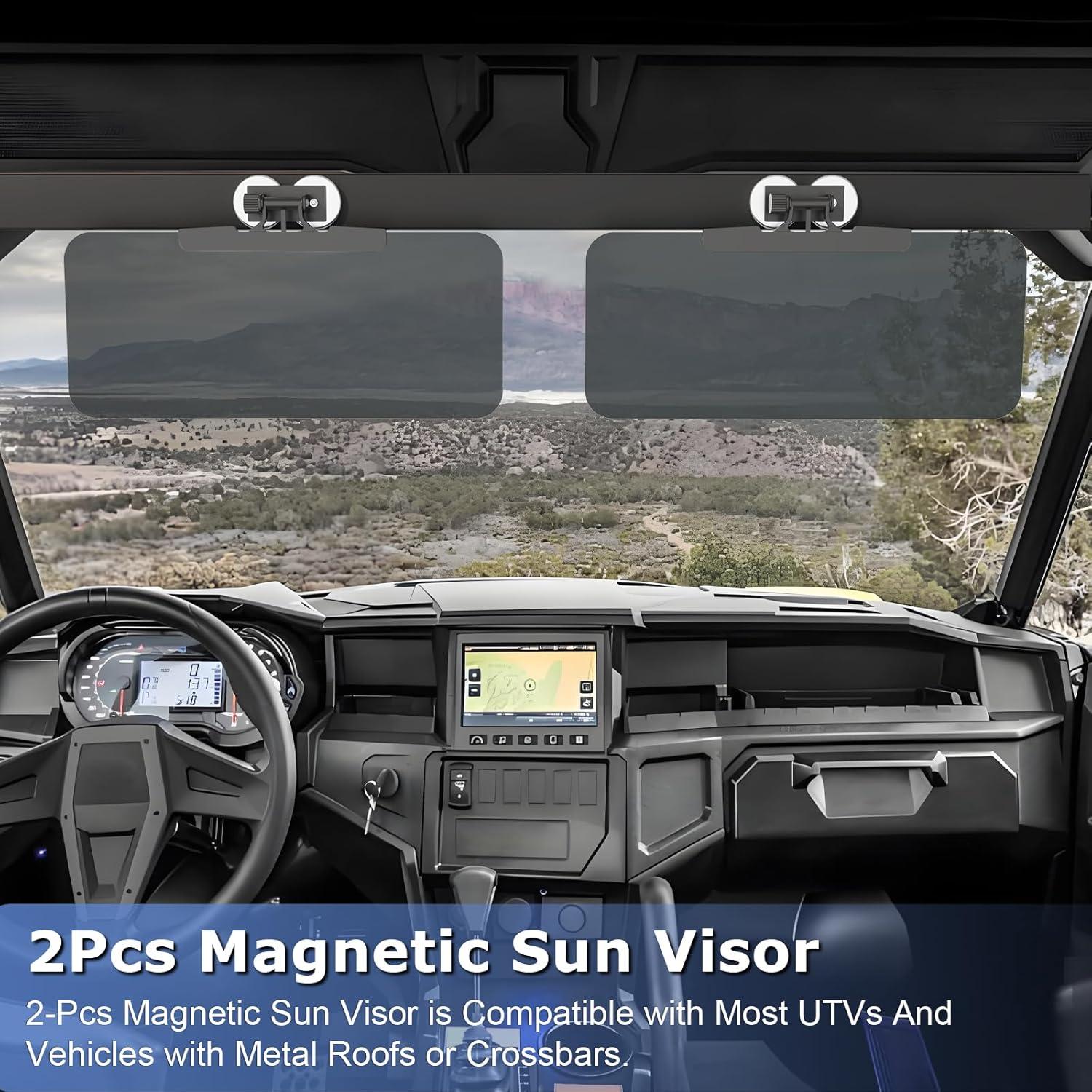 Visera Solar Magnética Katywixu para UTV y Carritos de Golf