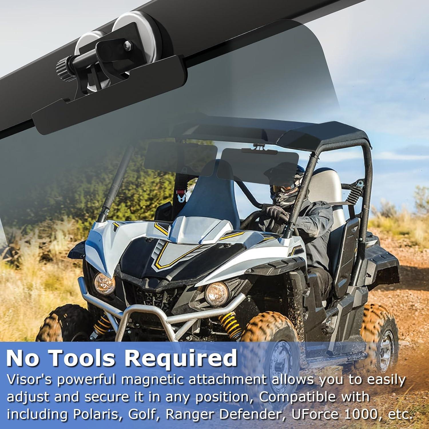 Visera Solar Magnética Katywixu para UTV y Carritos de Golf