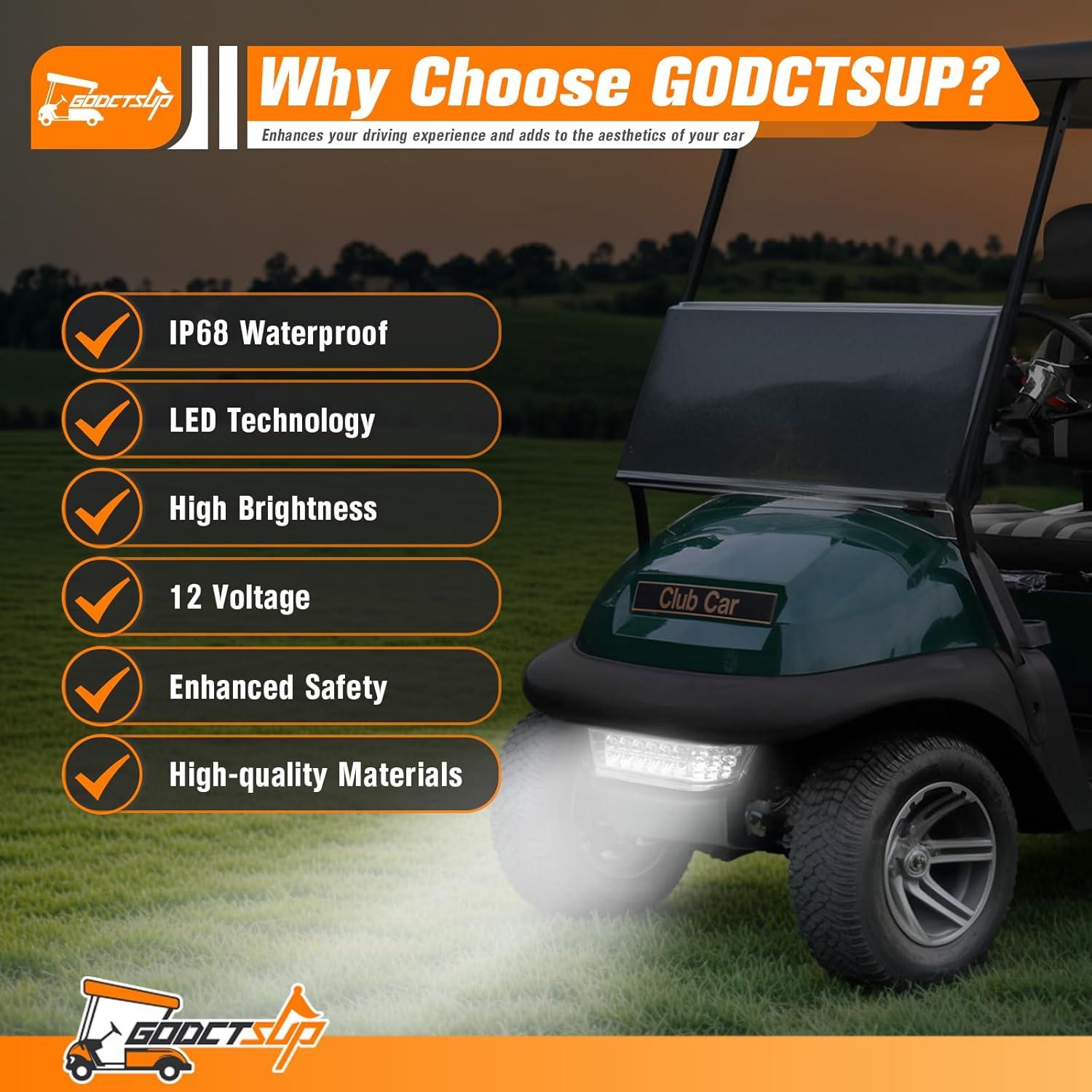 Faro LED Club Car Precedent 2004+ con Parachoques 12V