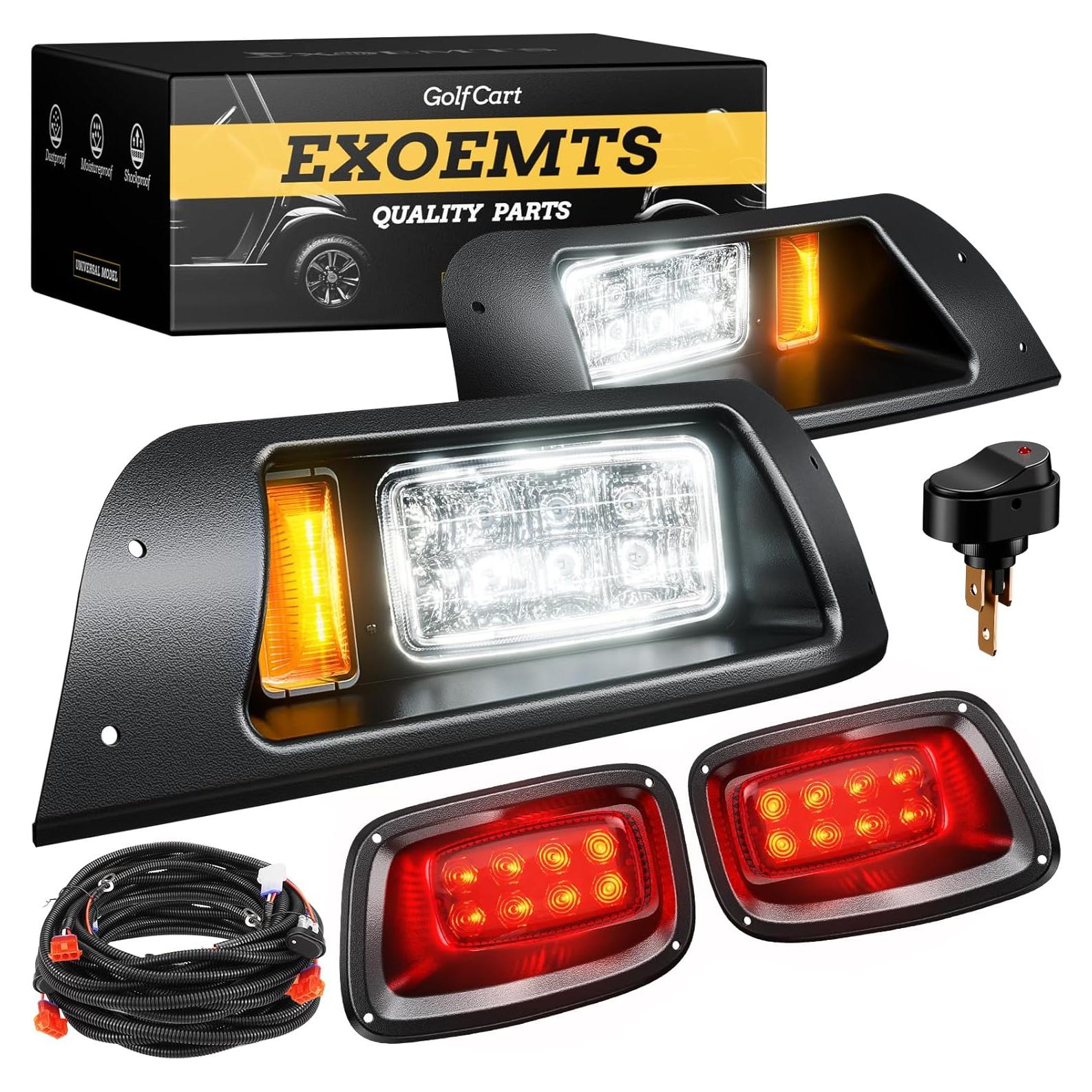 Kit de Faros LED y Luces Traseras EXOEMTS para Carro de Golf 1996-2013