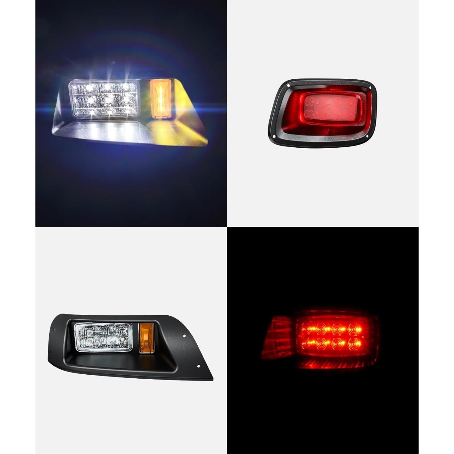 Kit de Faros LED y Luces Traseras EXOEMTS para Carro de Golf 1996-2013