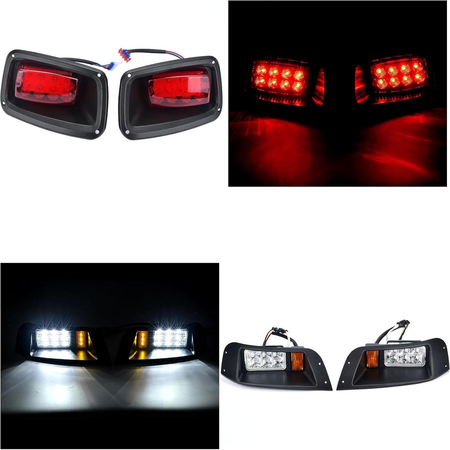 Kit de luces LED delanteras y traseras Lochnchn 12V para EZGO TXT