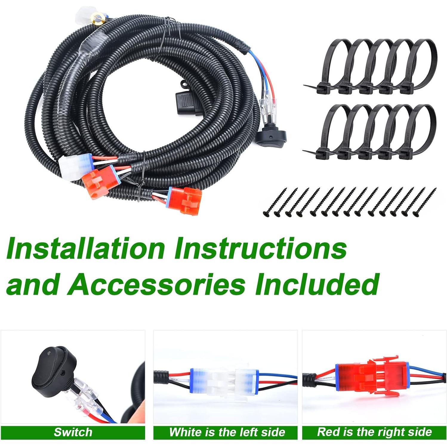 Kit de luces LED delanteras y traseras Lochnchn 12V para EZGO TXT