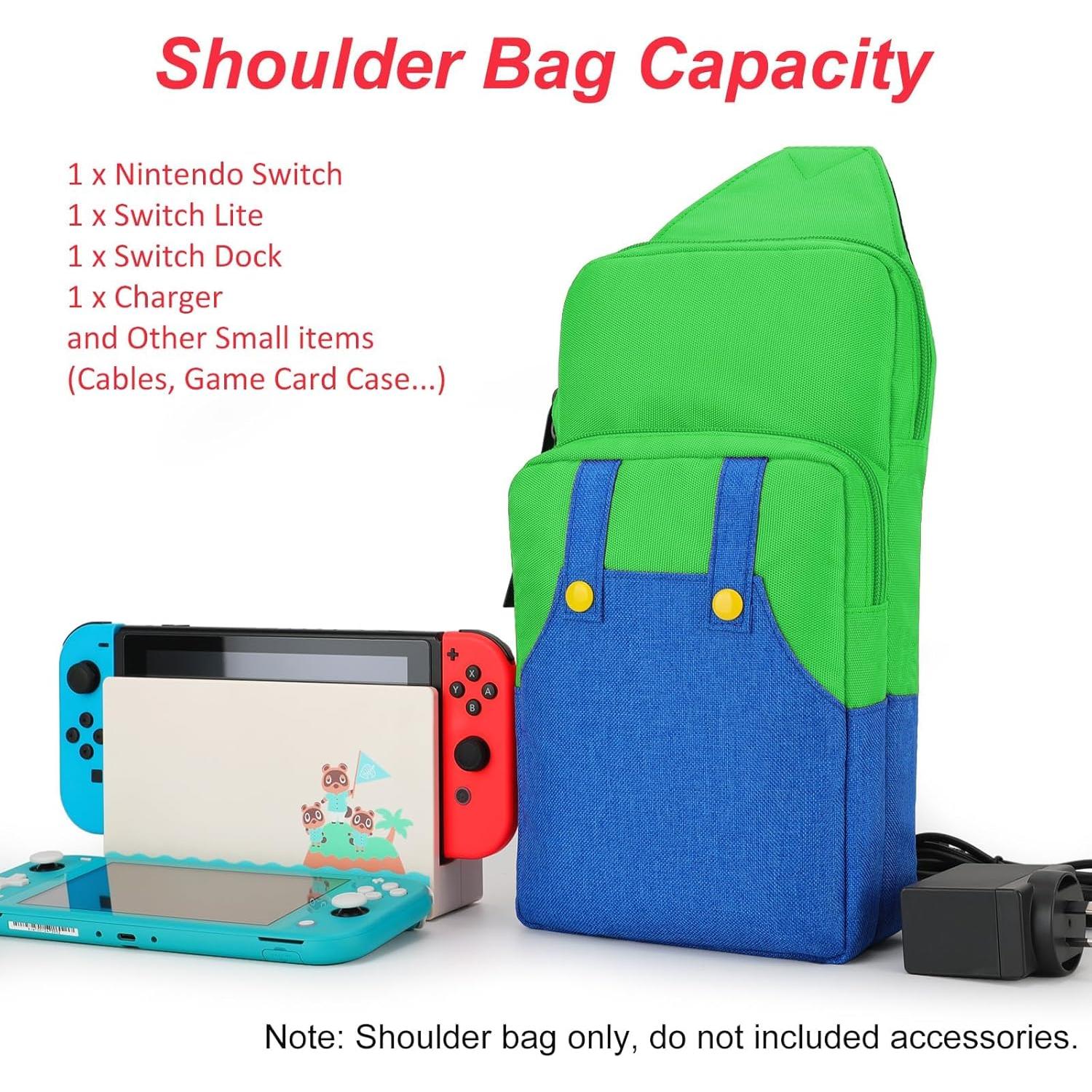 Bolsa de Viaje Owngen para Nintendo Switch Verde y Azul