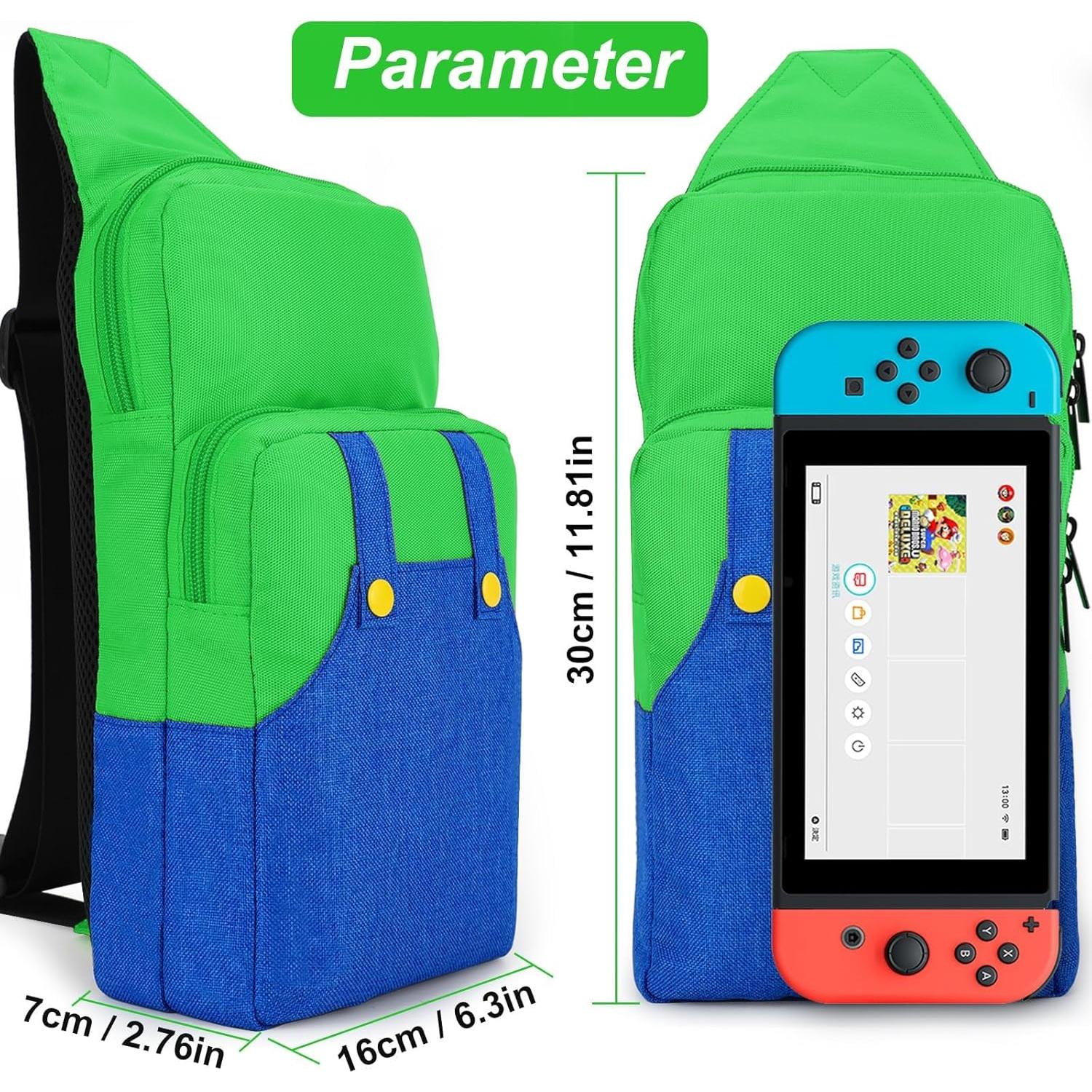 Bolsa de Viaje Owngen para Nintendo Switch Verde y Azul