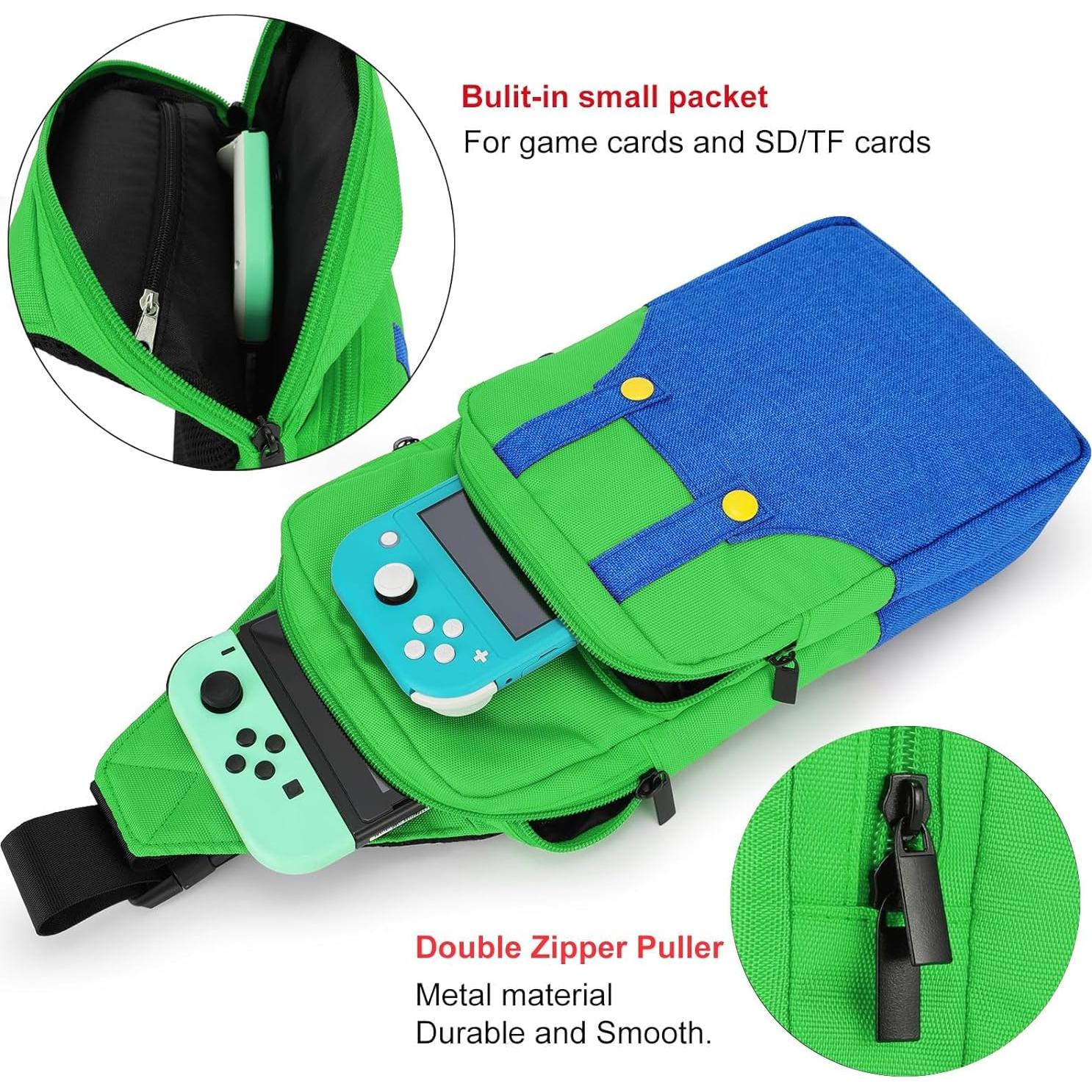 Bolsa de Viaje Owngen para Nintendo Switch Verde y Azul