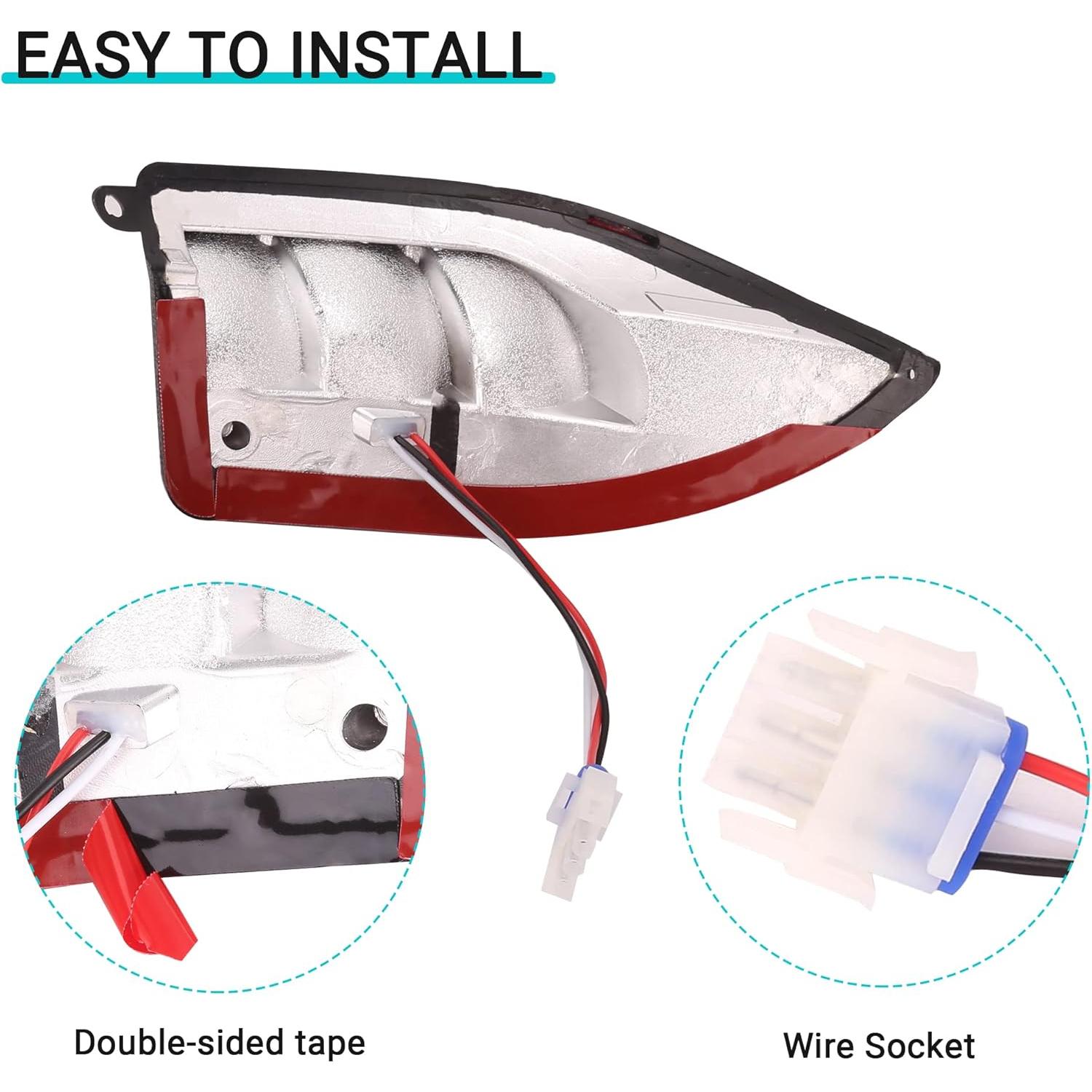 Luces Traseras 10L0L para Carro de Golf Club Car 2004+ 12V