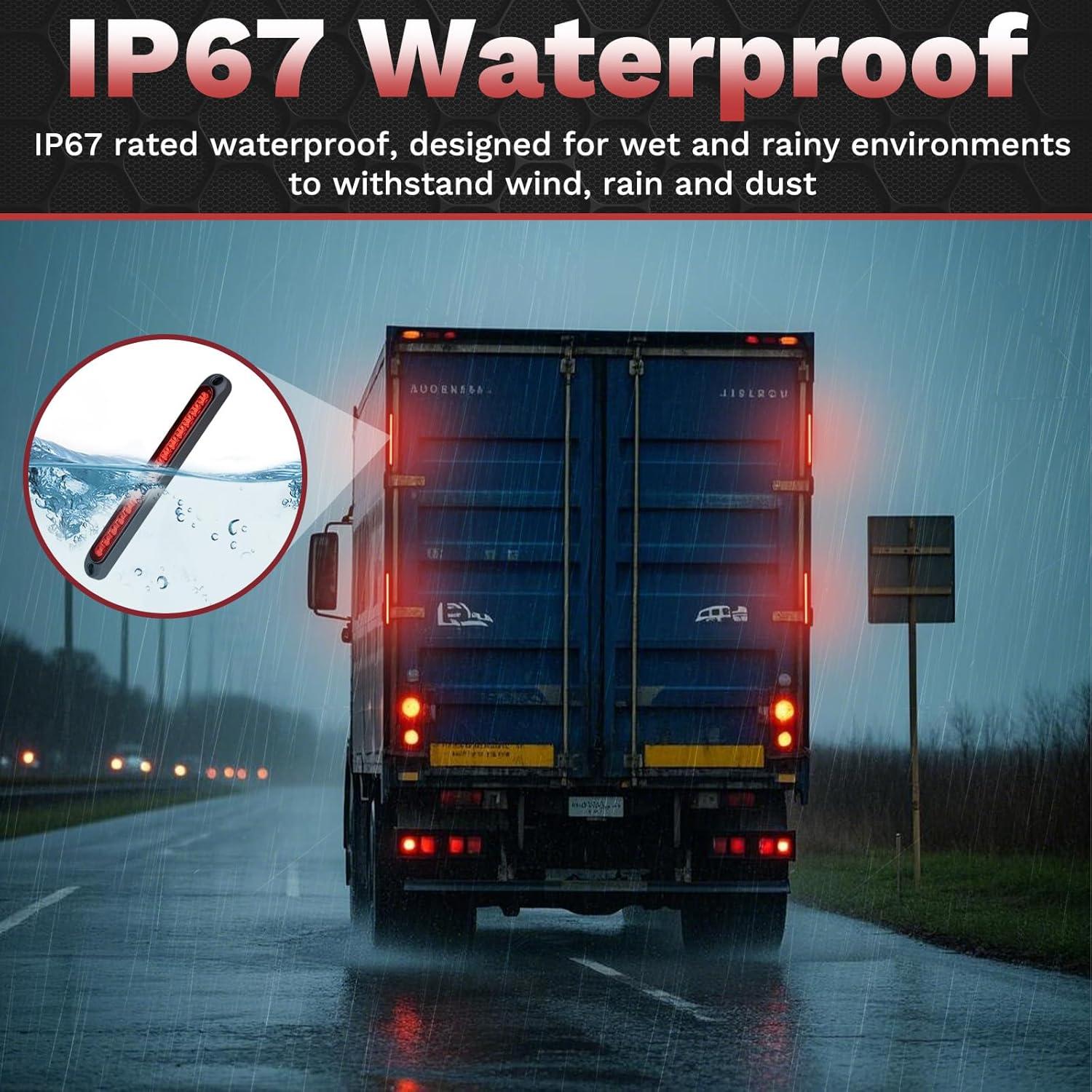 Kit 2 Luces LED Rojas para Remolque Ecocstm 25.4 cm IP67