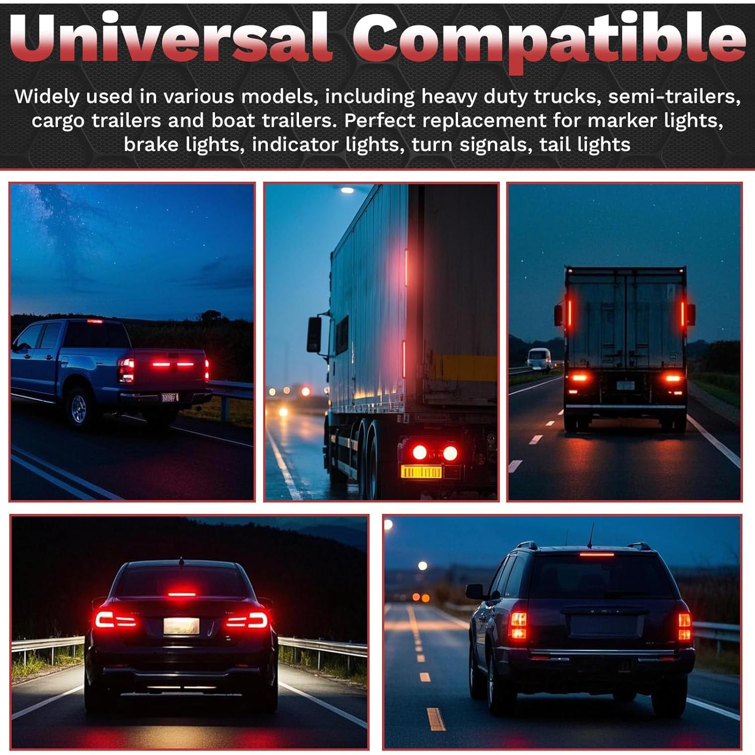 Kit 2 Luces LED Rojas para Remolque Ecocstm 25.4 cm IP67