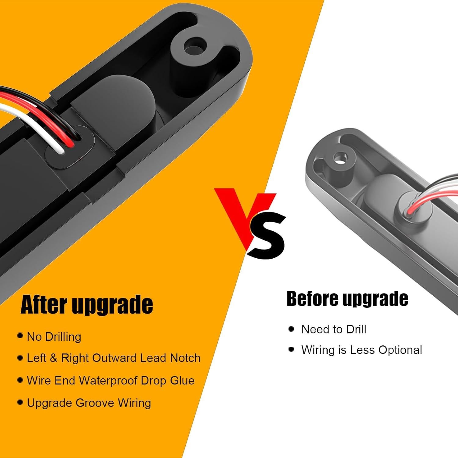 Barra de Luz de Freno PSEQT 10" LED Rojo Impermeable