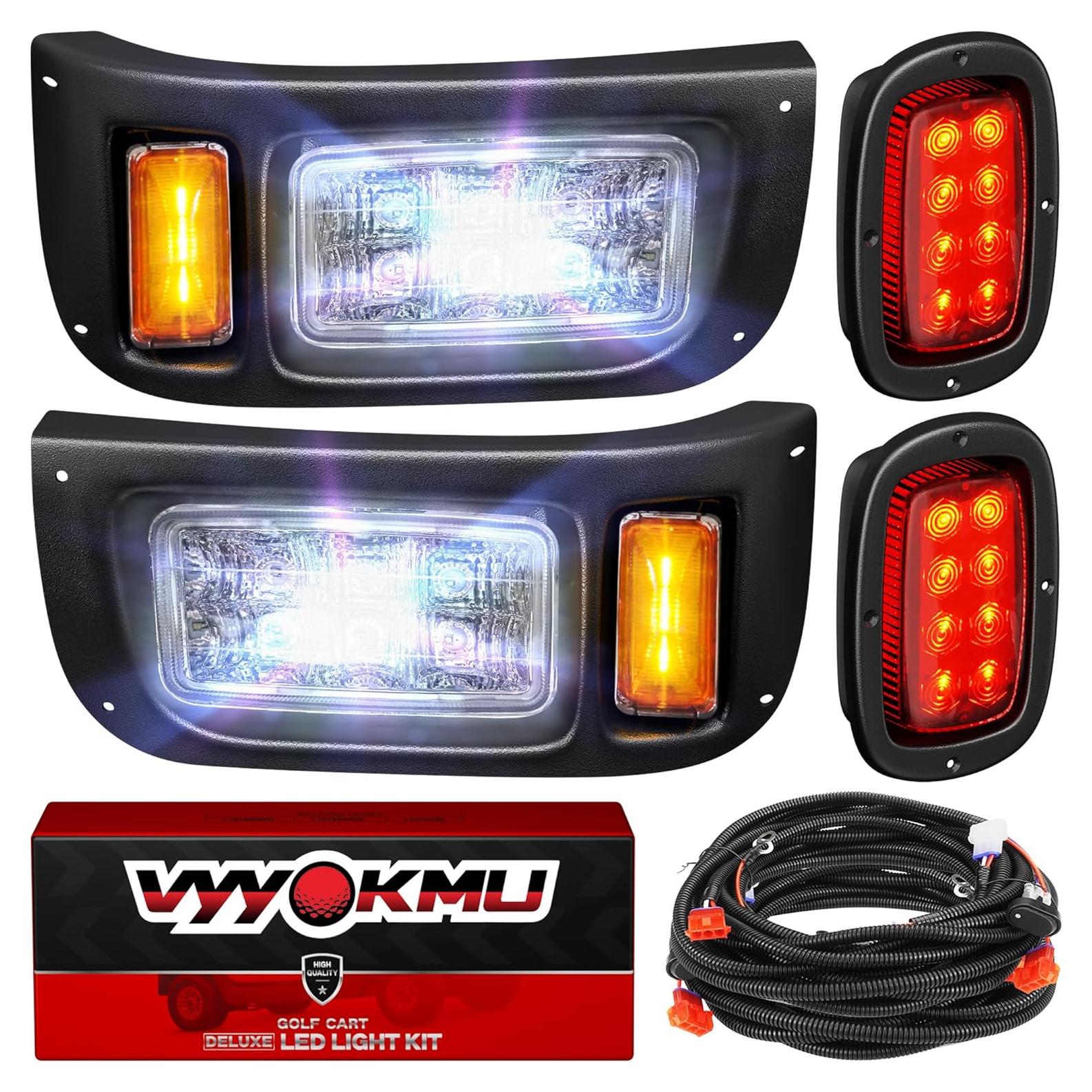 Kit de Faros y Luces Traseras LED VYYOKMU para Carrito Golf DS