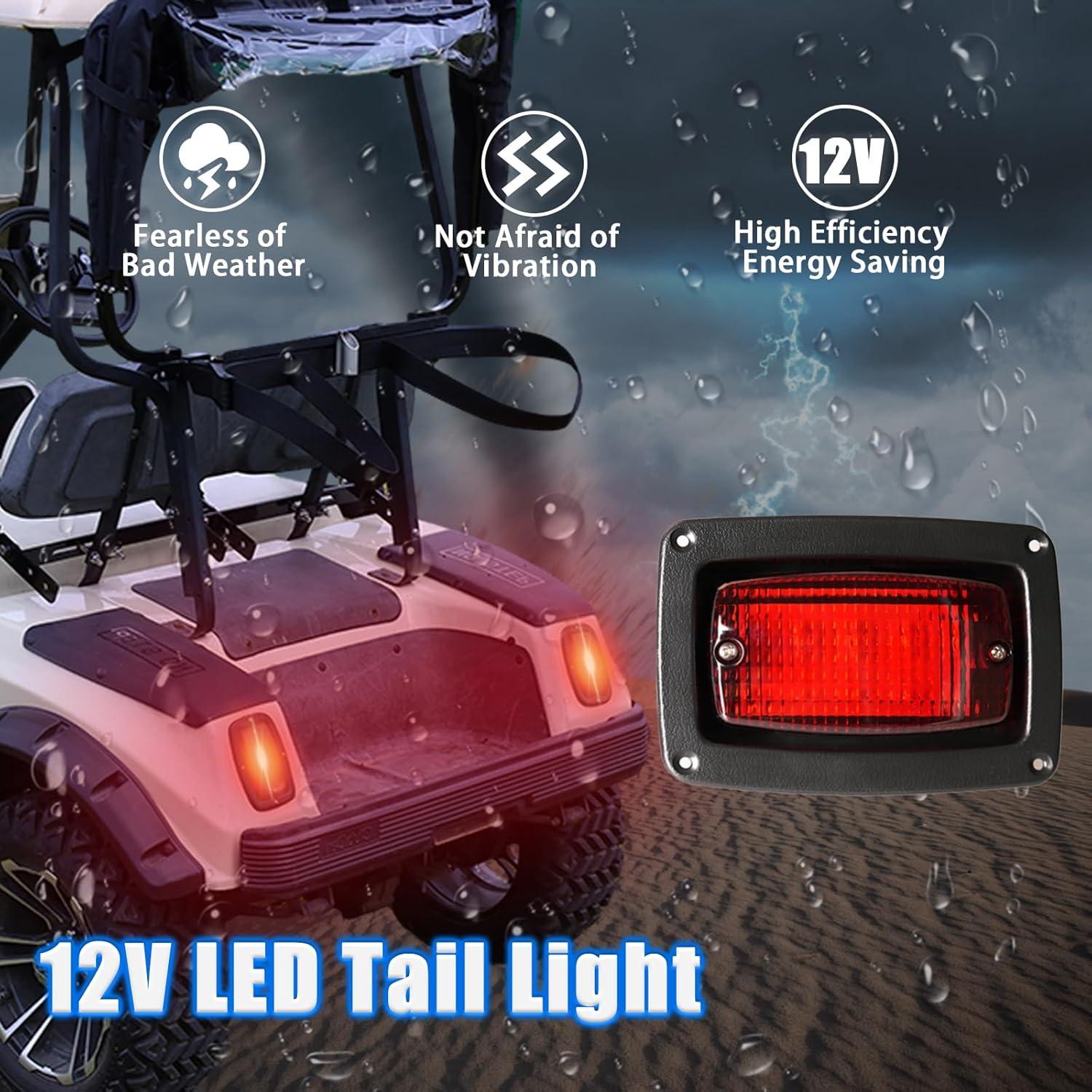Kit de Luz Trasera LED FIXHAWK para Club Car DS 1982+ 12V