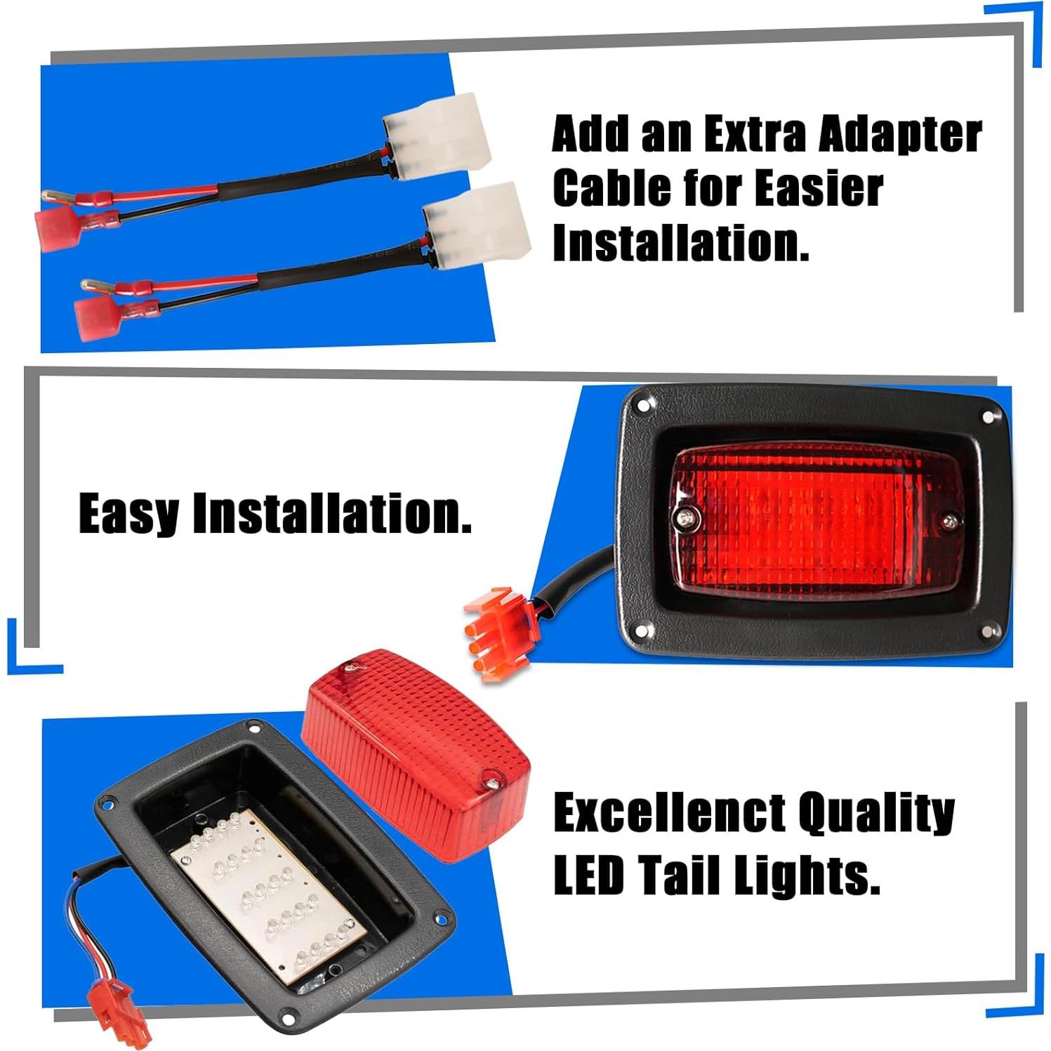 Kit de Luz Trasera LED FIXHAWK para Club Car DS 1982+ 12V