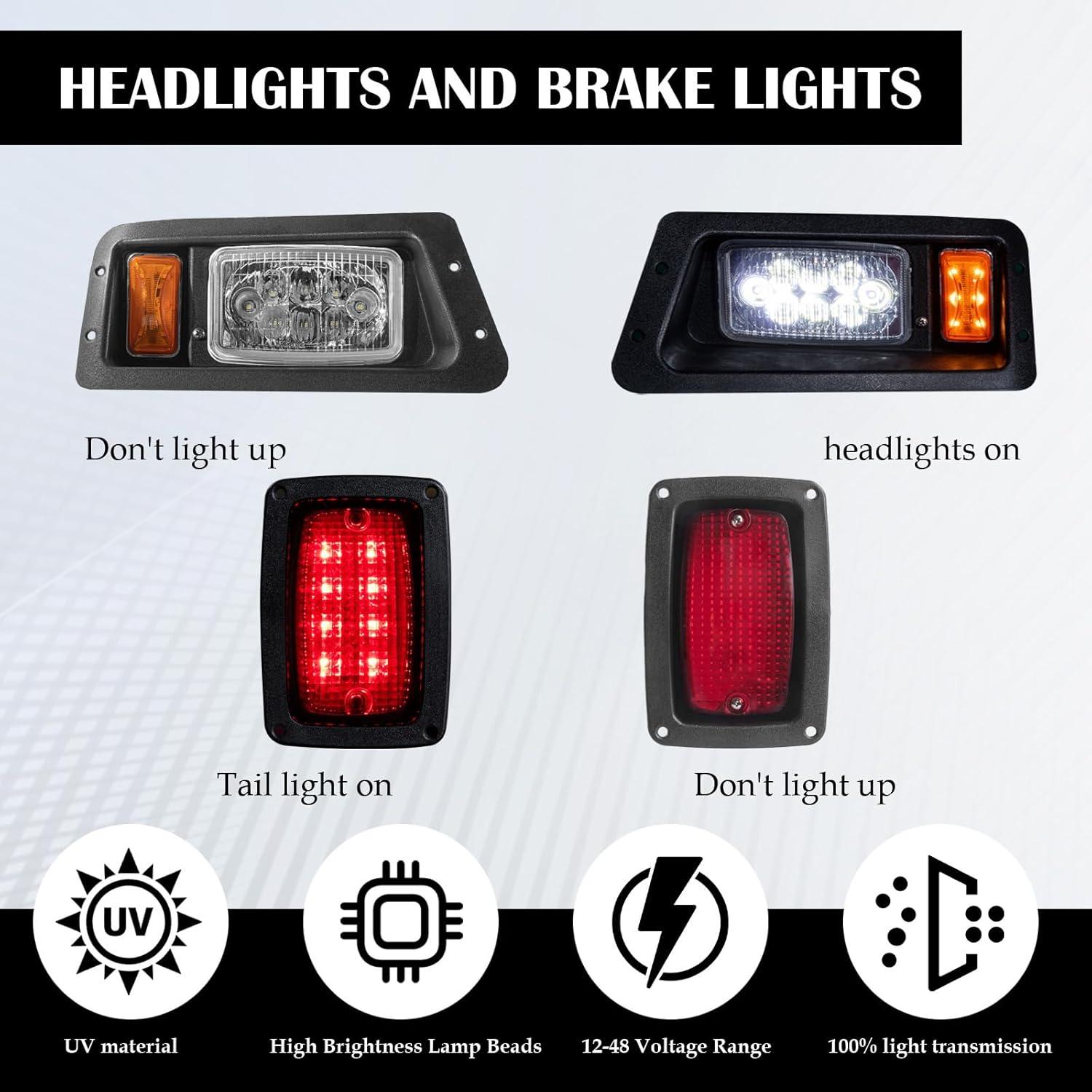 Kit de Luz LED Ajustable VPAHub para Carro de Golf YAMAHA G22