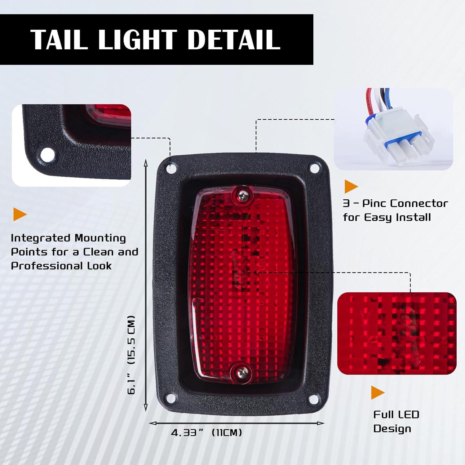 Kit de Luz LED Ajustable VPAHub para Carro de Golf YAMAHA G22