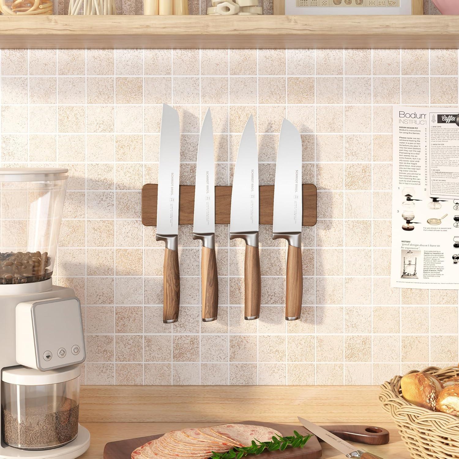 Soporte Magnético para Cuchillos 25 cm Acacia Sin Taladro