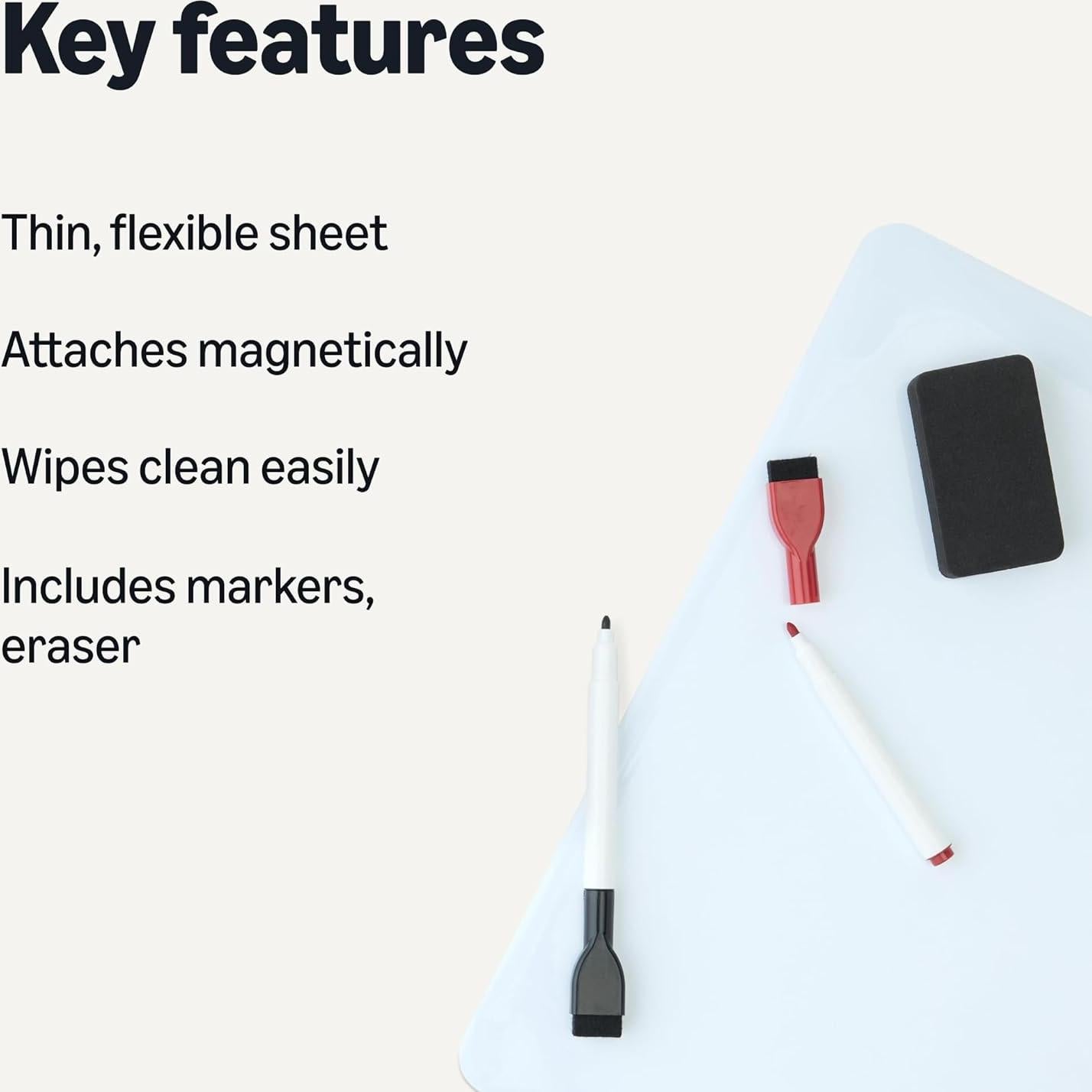 Pizarra Magnética Borrado en Seco Amazon Basics 50.8x33 cm