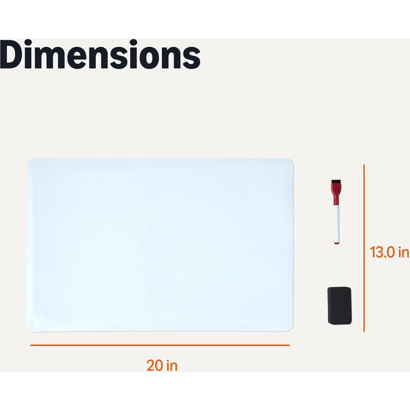 Pizarra Magnética Borrado en Seco Amazon Basics 50.8x33 cm