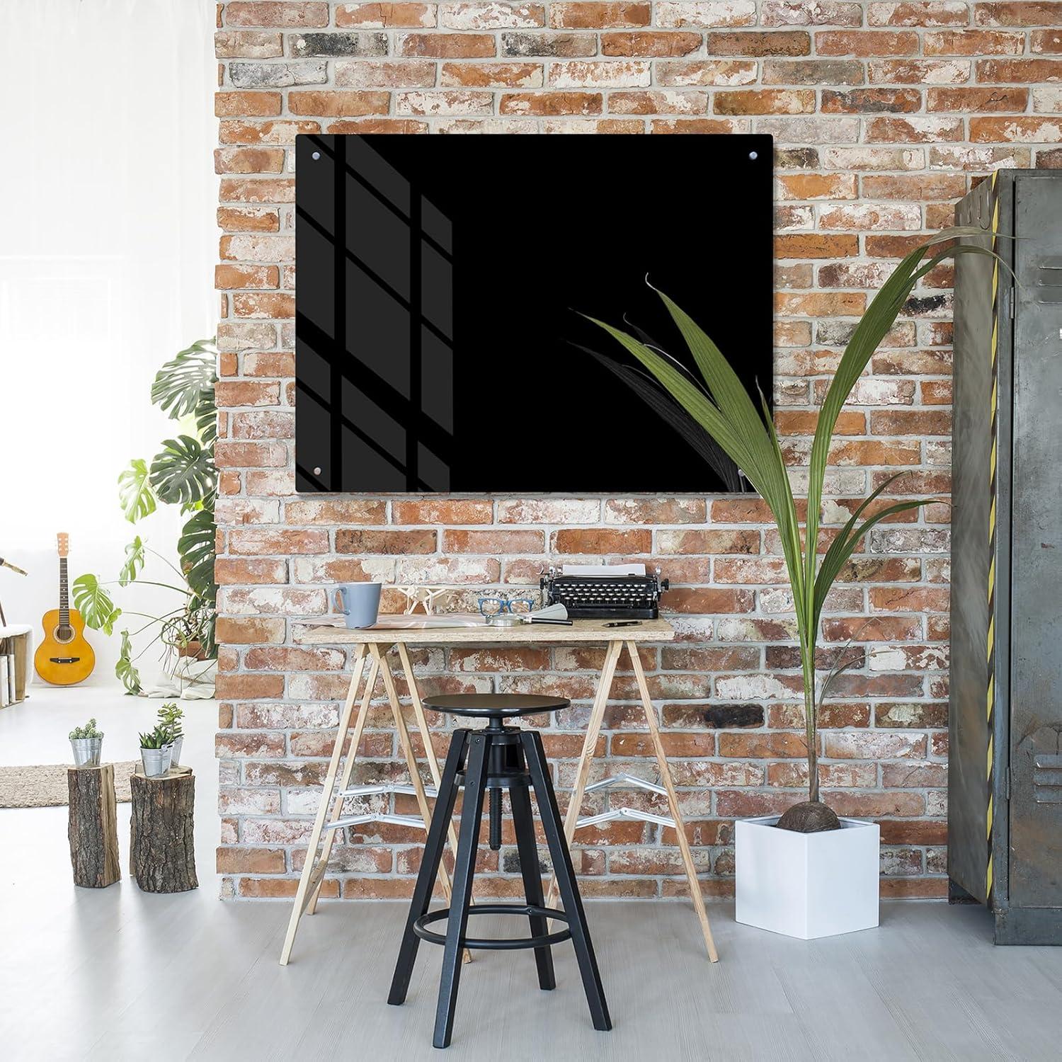 Tablero de Vidrio Magnético 122x91cm Youpuwenju Negro