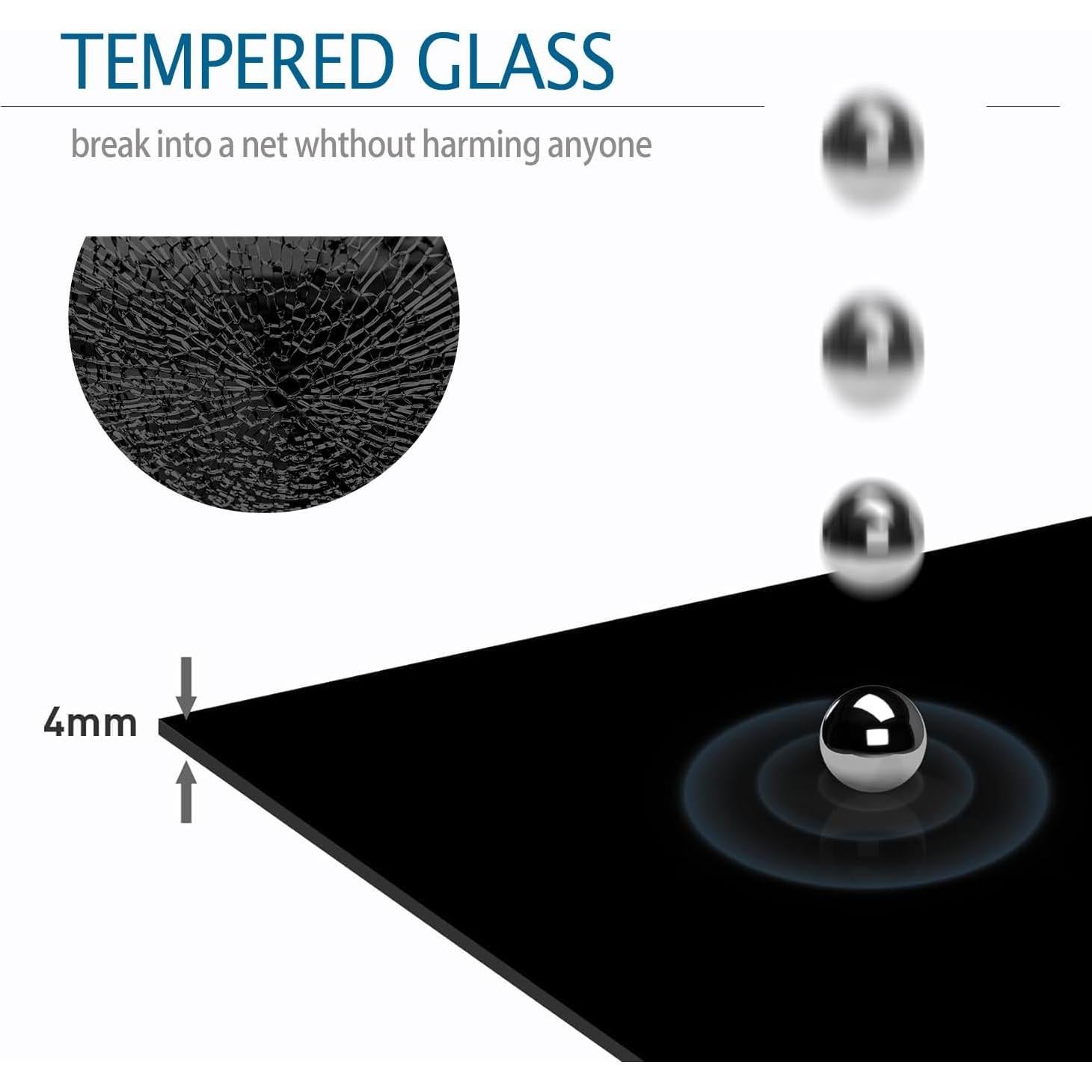 Tablero de Vidrio Magnético 122x91cm Youpuwenju Negro