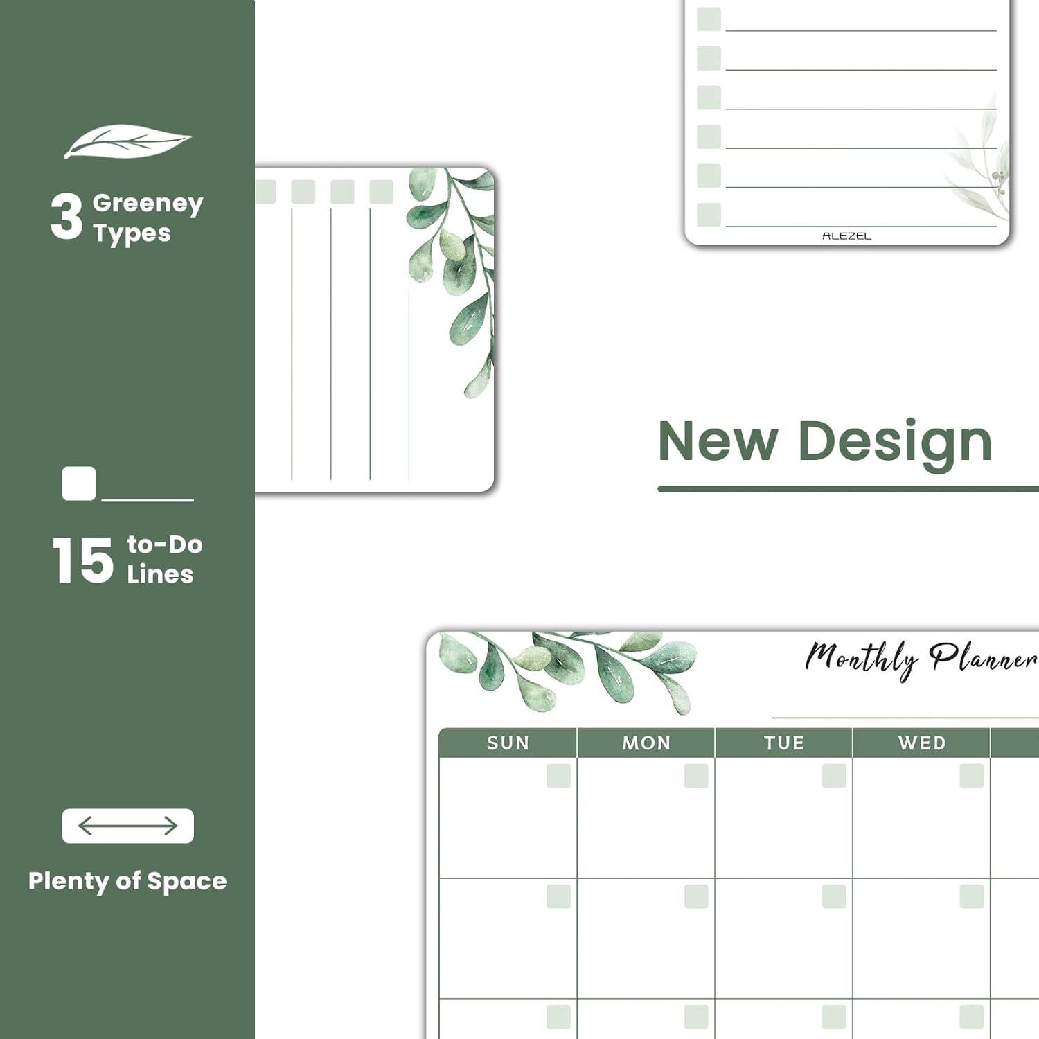 Calendario Magnético Borrable ALEZEL 33x25 cm con 4 Marcadores