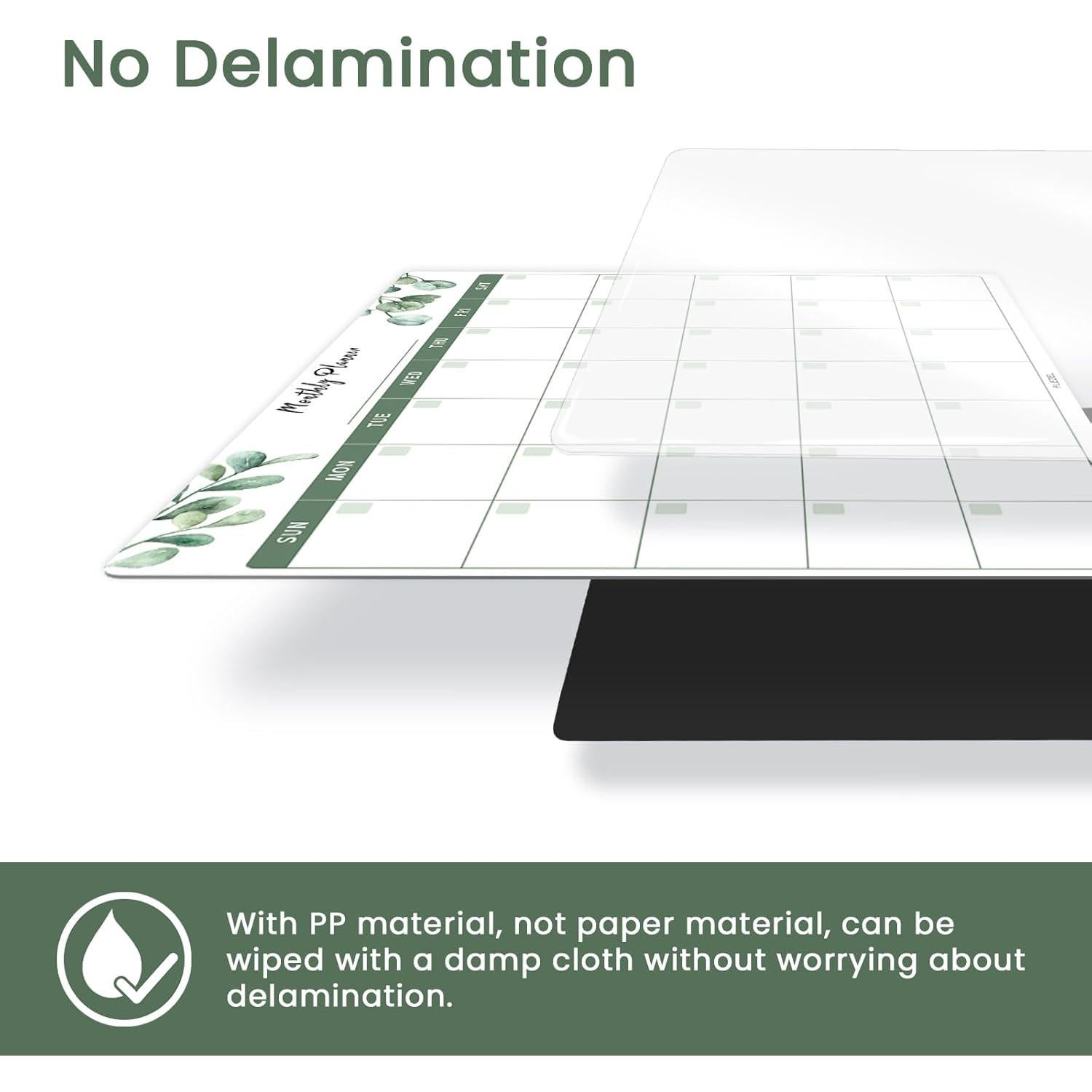 Calendario Magnético Borrable ALEZEL 33x25 cm con 4 Marcadores