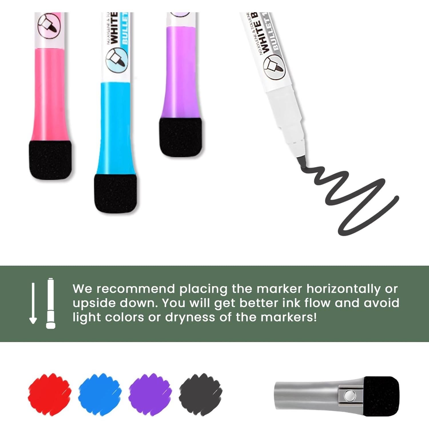 Calendario Magnético Borrable ALEZEL 33x25 cm con 4 Marcadores