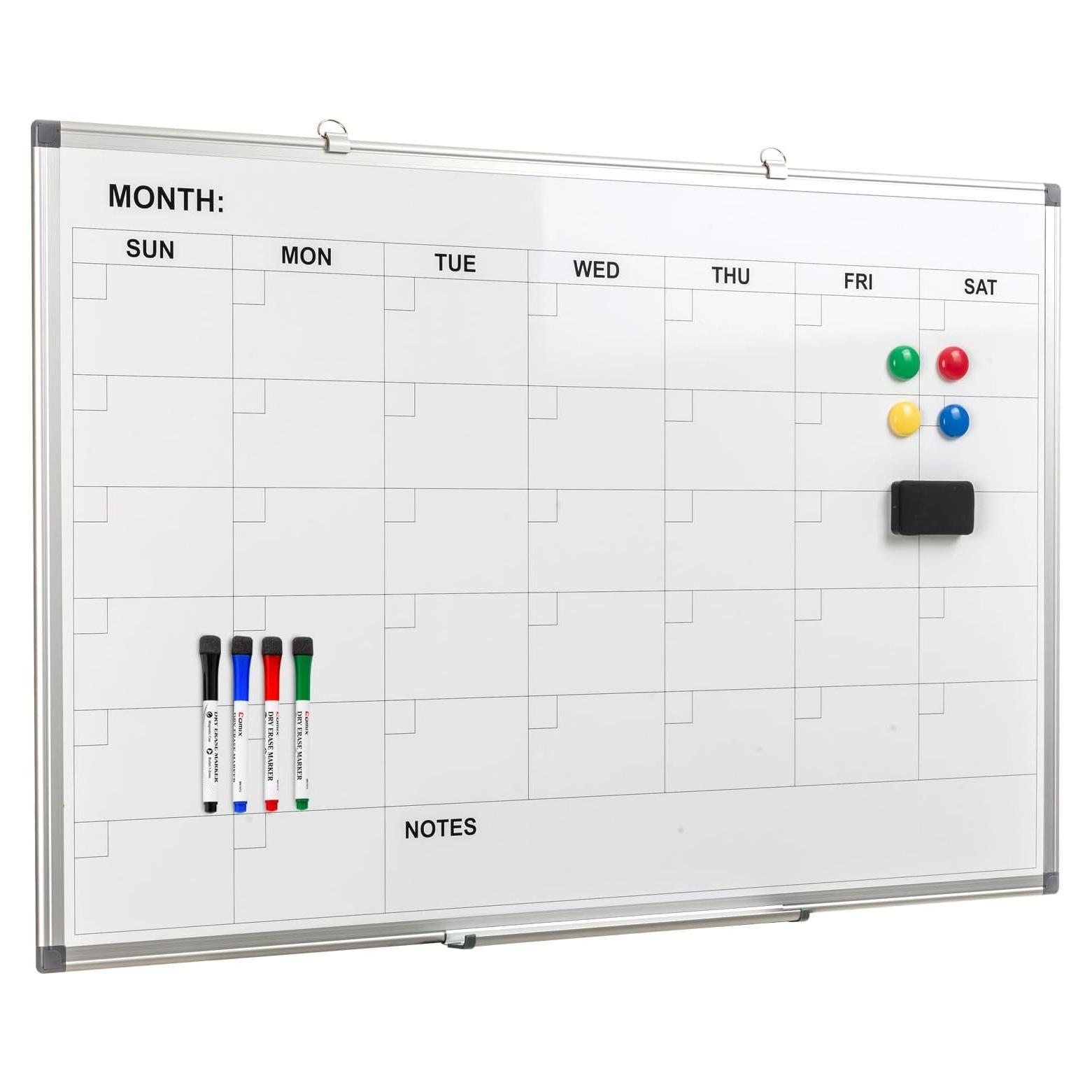 Calendario Magnético Mensual Comix 91.4 x 61 cm con Marcadores