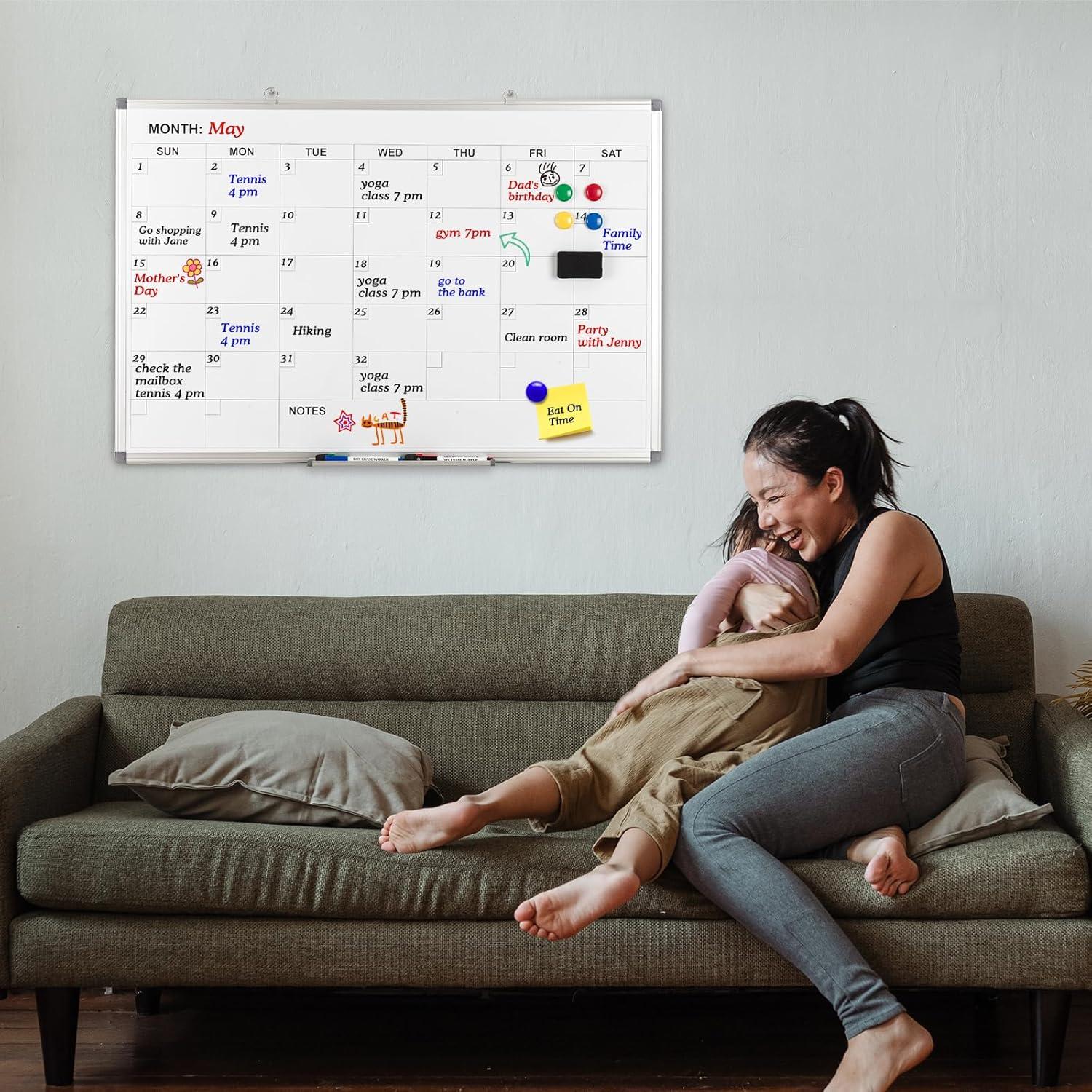 Calendario Magnético Mensual Comix 91.4 x 61 cm con Marcadores