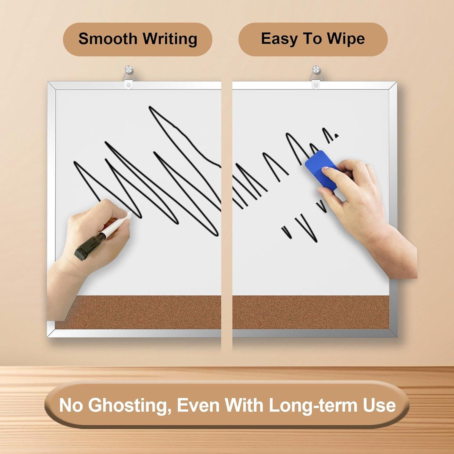 Calendario Mensual Tablero Borrado Seco HLF-ho 40x30 cm Doble Cara