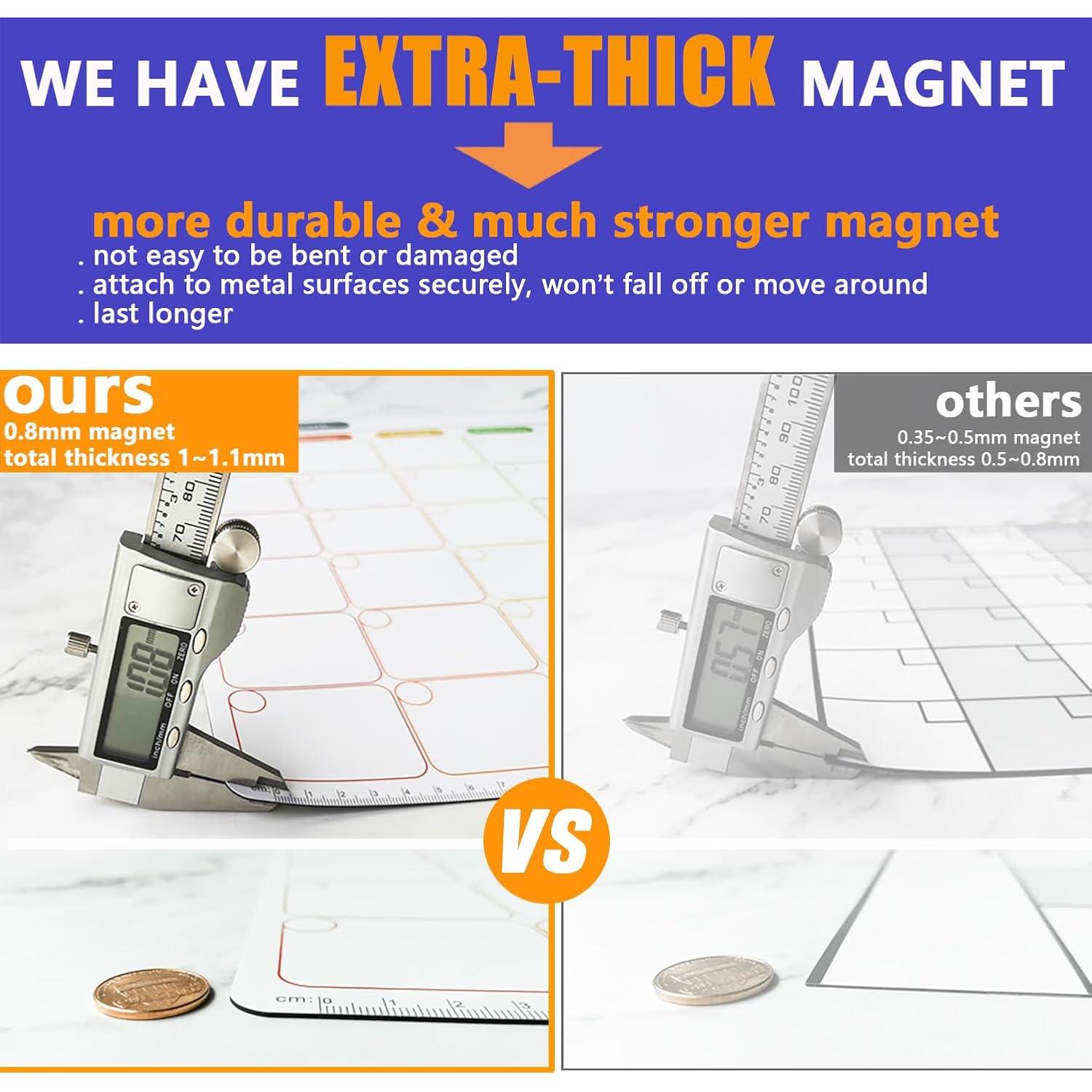 Calendario Magnético Mensual Mag-Fancy 43x33 cm con 5 Marcadores