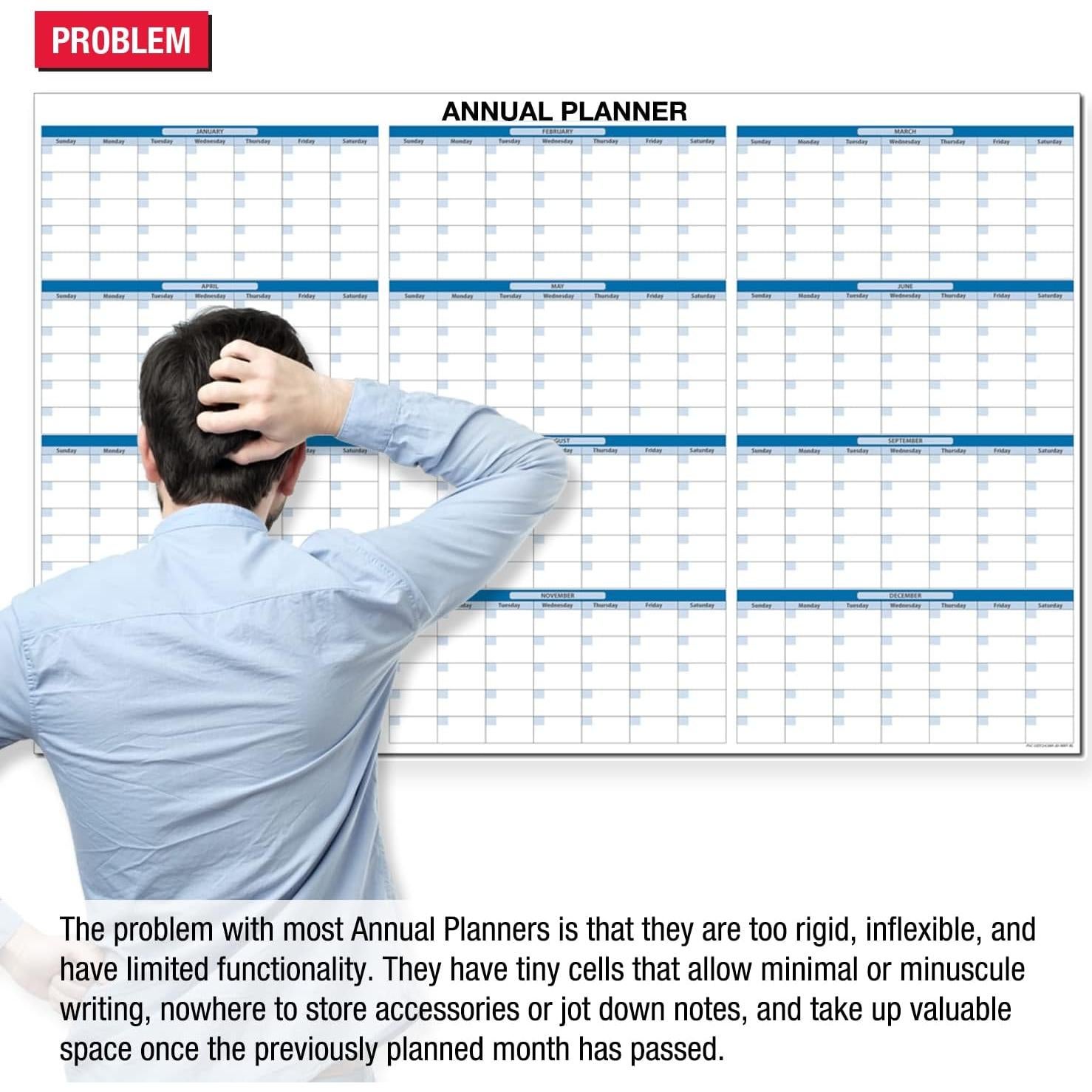 Juego de 3 Pizarras Magnéticas de Planificación ModMensual